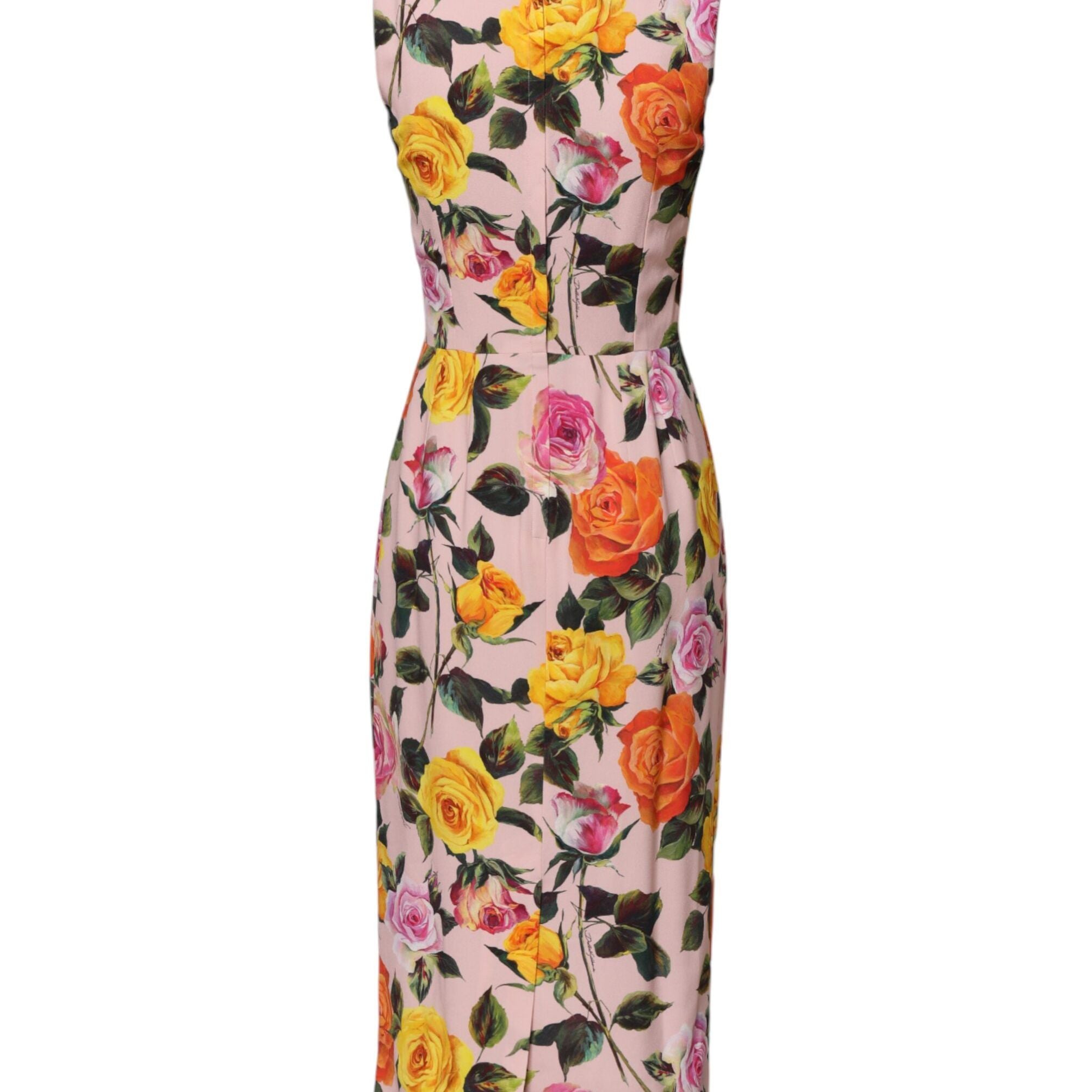 Dolce & Gabbana Multicolor Floral Knee Length Sheath Dress