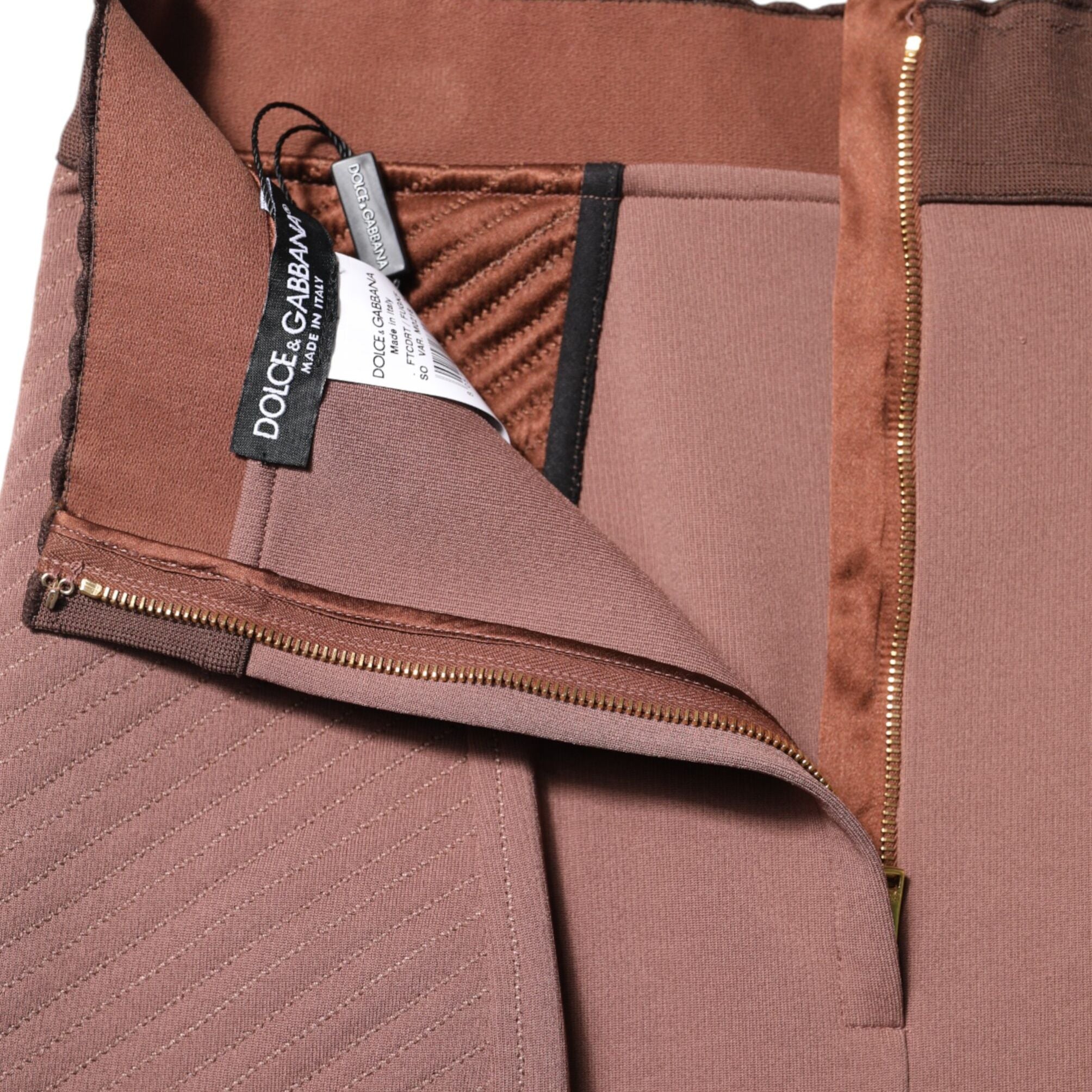 Dolce & Gabbana Brown Viscose High Waisted Hot Pants Shorts