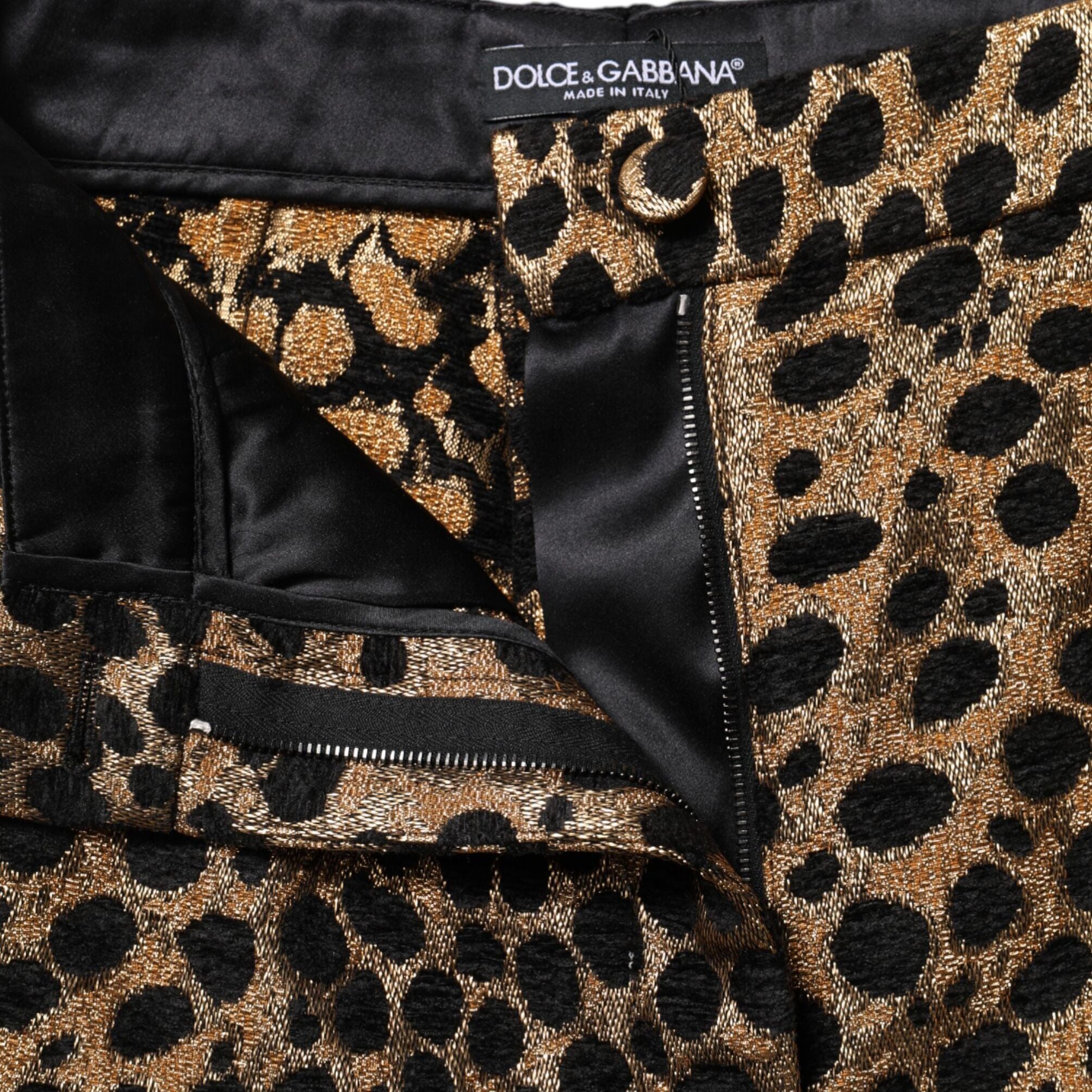 Dolce & Gabbana Brown Leopard High Waisted Hot Pants Shorts