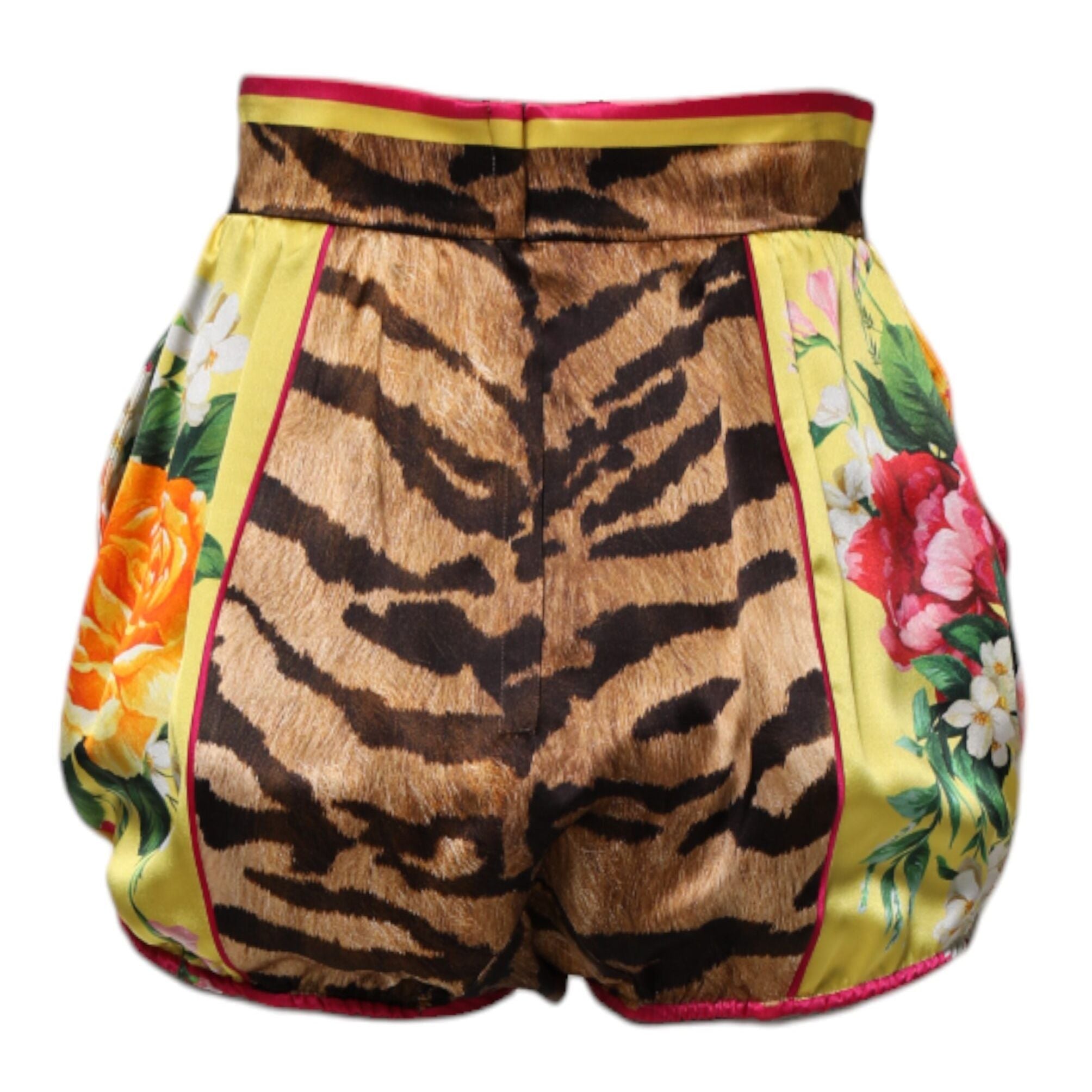Dolce & Gabbana Multicolor Floral High Waist Hot Pants Shorts