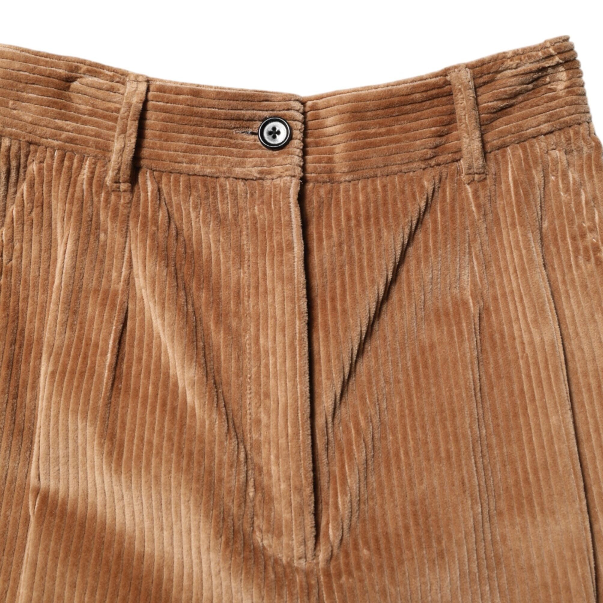 Dolce & Gabbana Brown Cotton Corduroy Tapered Pants