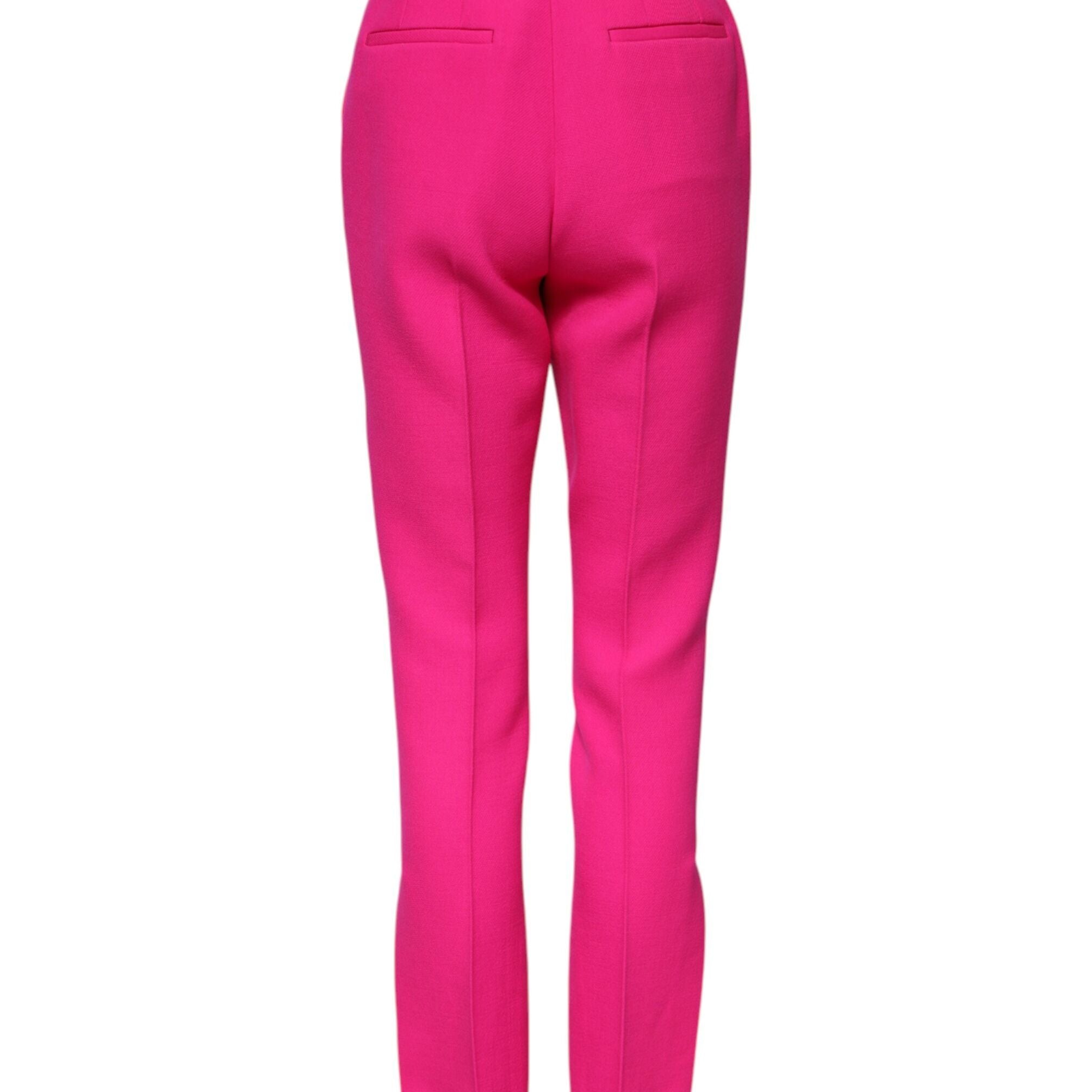 Dolce & Gabbana Fuchsia Pink HighWaist Tapered Trouser Pants
