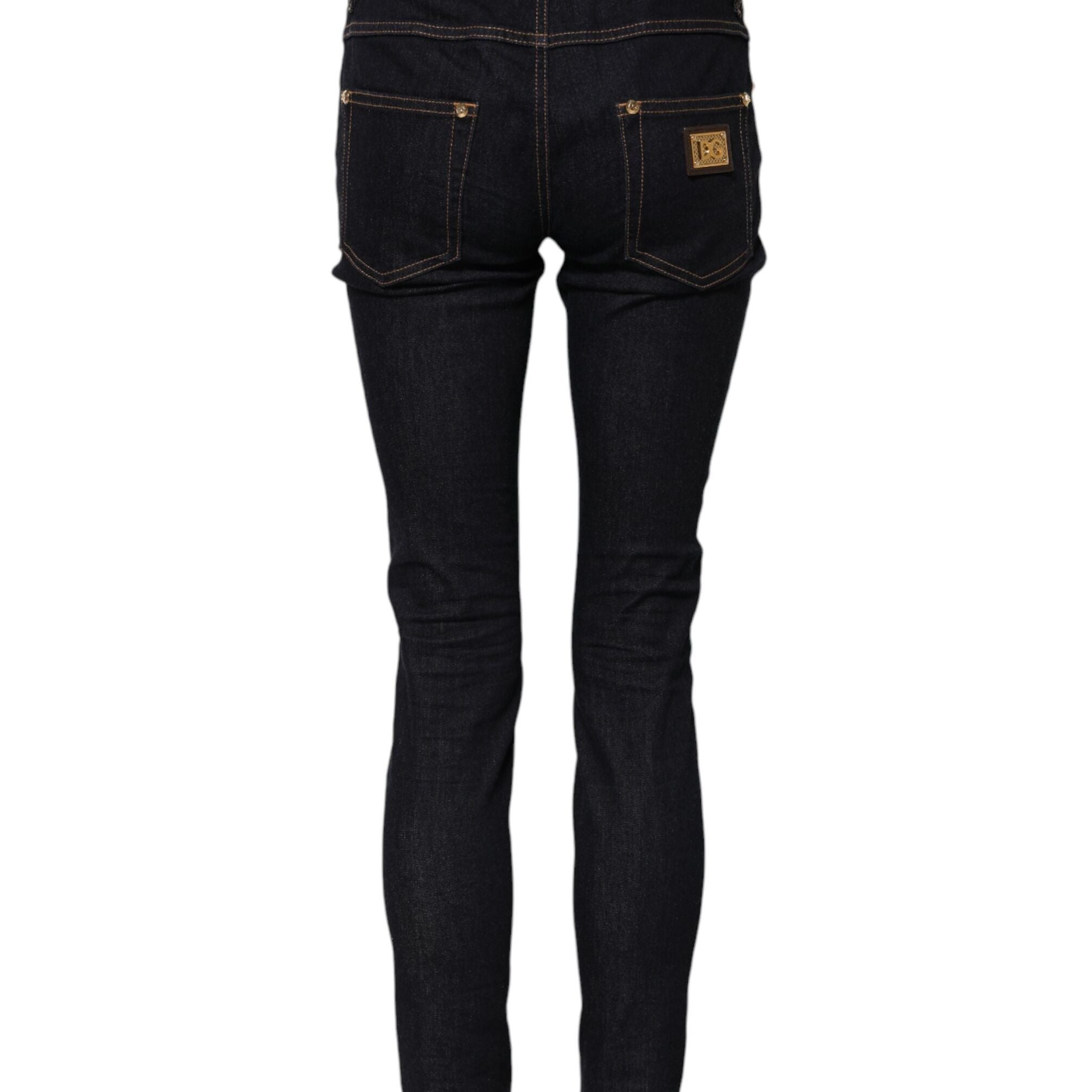Dolce & Gabbana Blue Cotton PRETTY LowWaist Skinny Denim Jeans