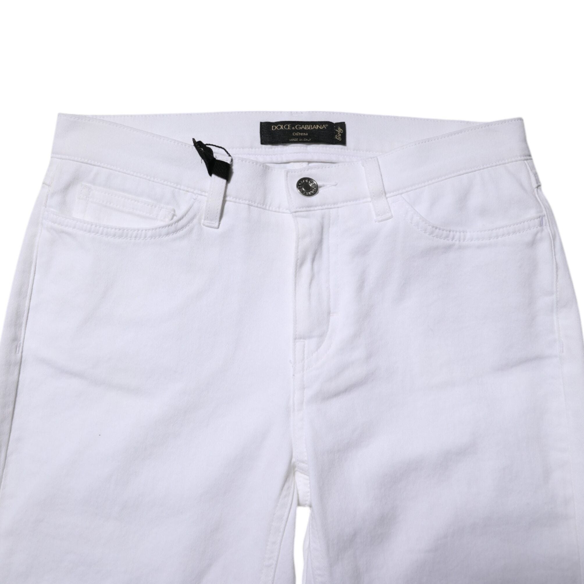 Dolce & Gabbana White GRACE Mid Waisted Skinny Denim Jeans