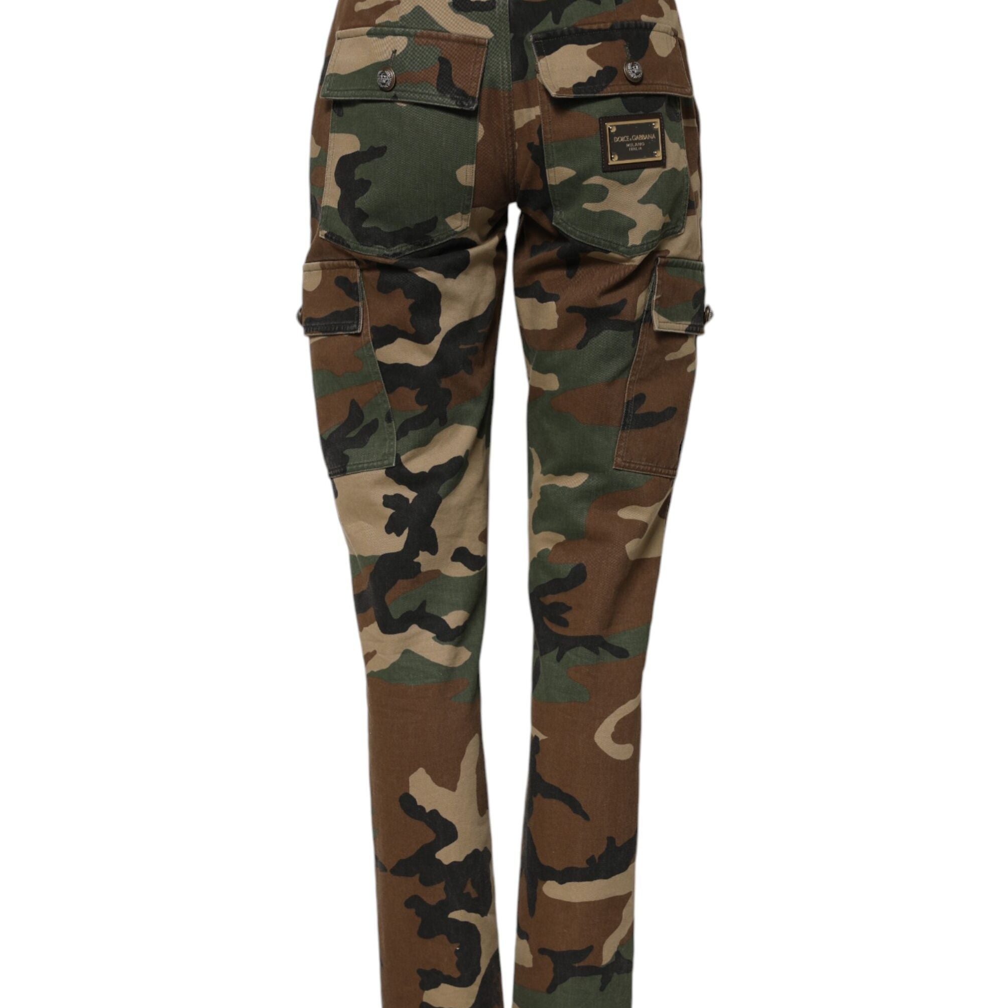 Dolce & Gabbana Multicolor Camouflage Cargo Pants