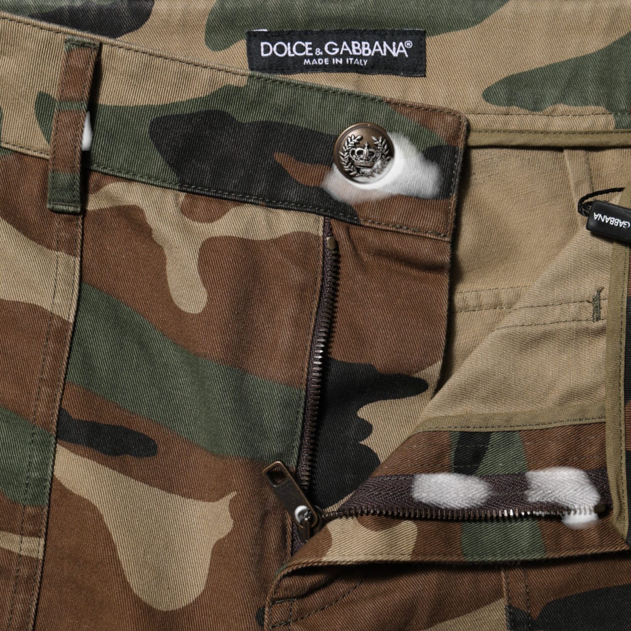 Dolce & Gabbana Multicolor Camouflage Cargo Pants