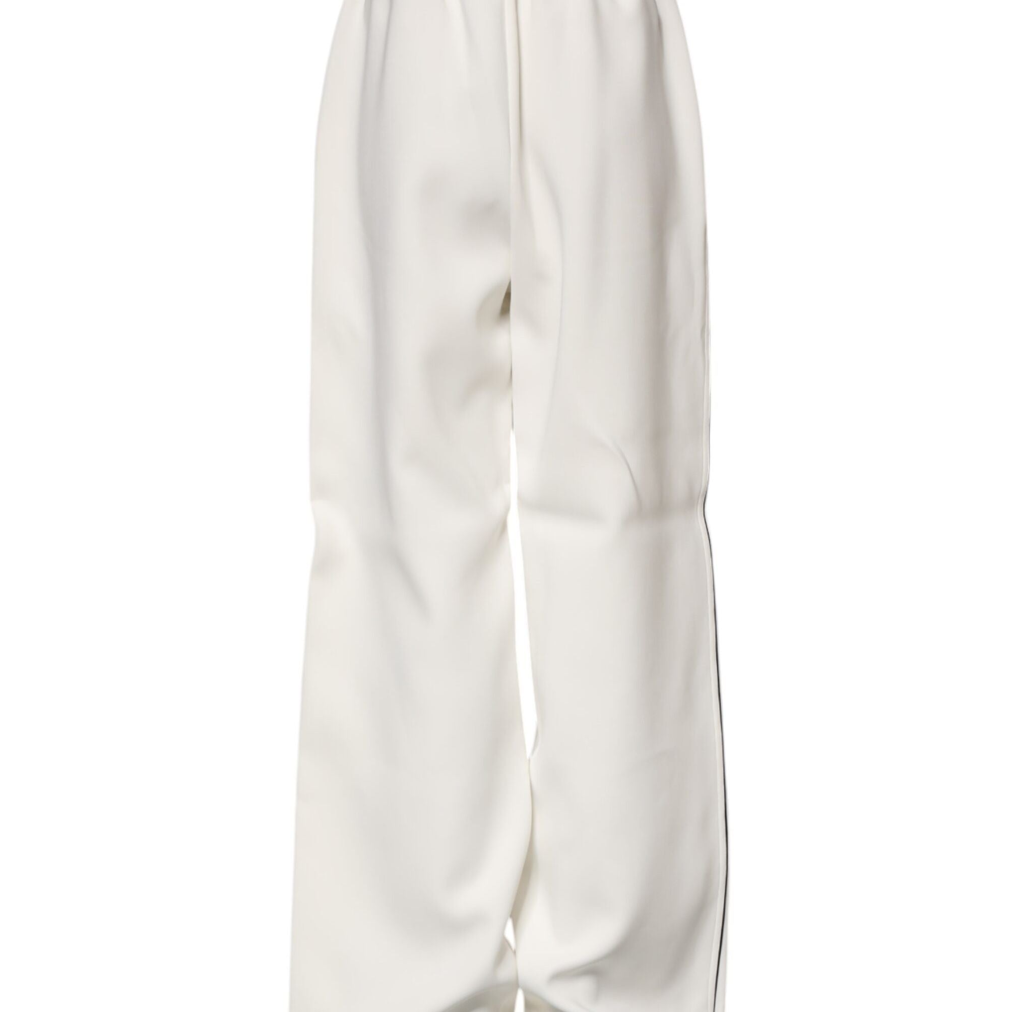 Dolce & Gabbana White Viscose Wide Leg Pull On Pants