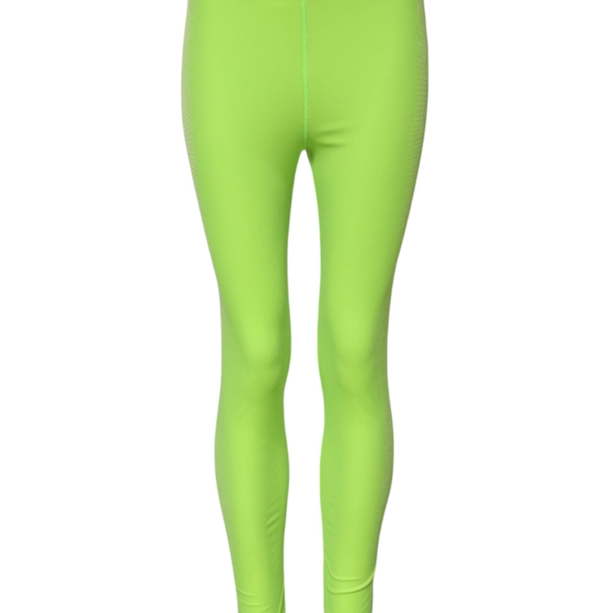 Dolce & Gabbana Green Nylon Slim Fit Leggings Pants