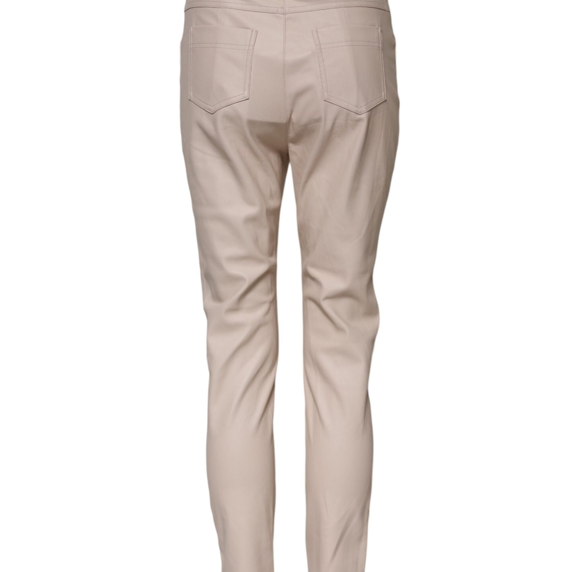Elisabetta Franchi Beige High Waist Tapered Pants