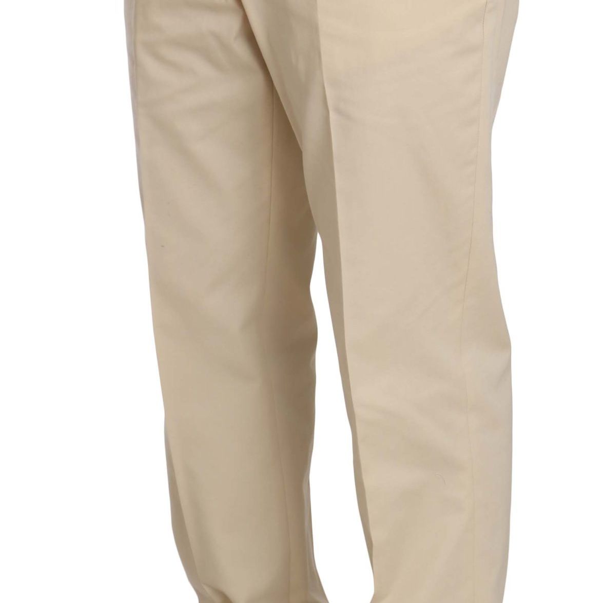 Romeo Gigli Two Piece 3 Button Beige Cotton Solid Suit