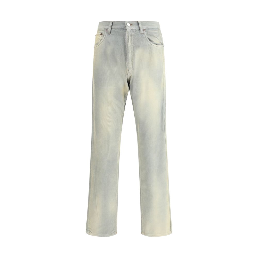 Prada Blue Cotton Casual Pants
