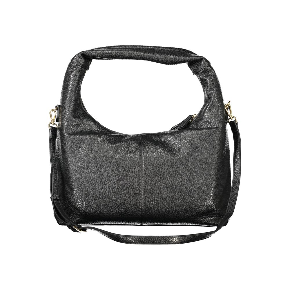 Mario Valentino Black Polyurethane Women Shoulder Bag