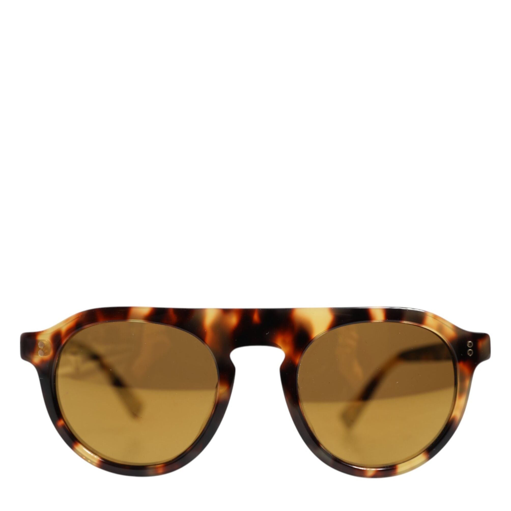 Dolce & Gabbana Brown Acetate Round Leopard Print Eyewear Sunglasses