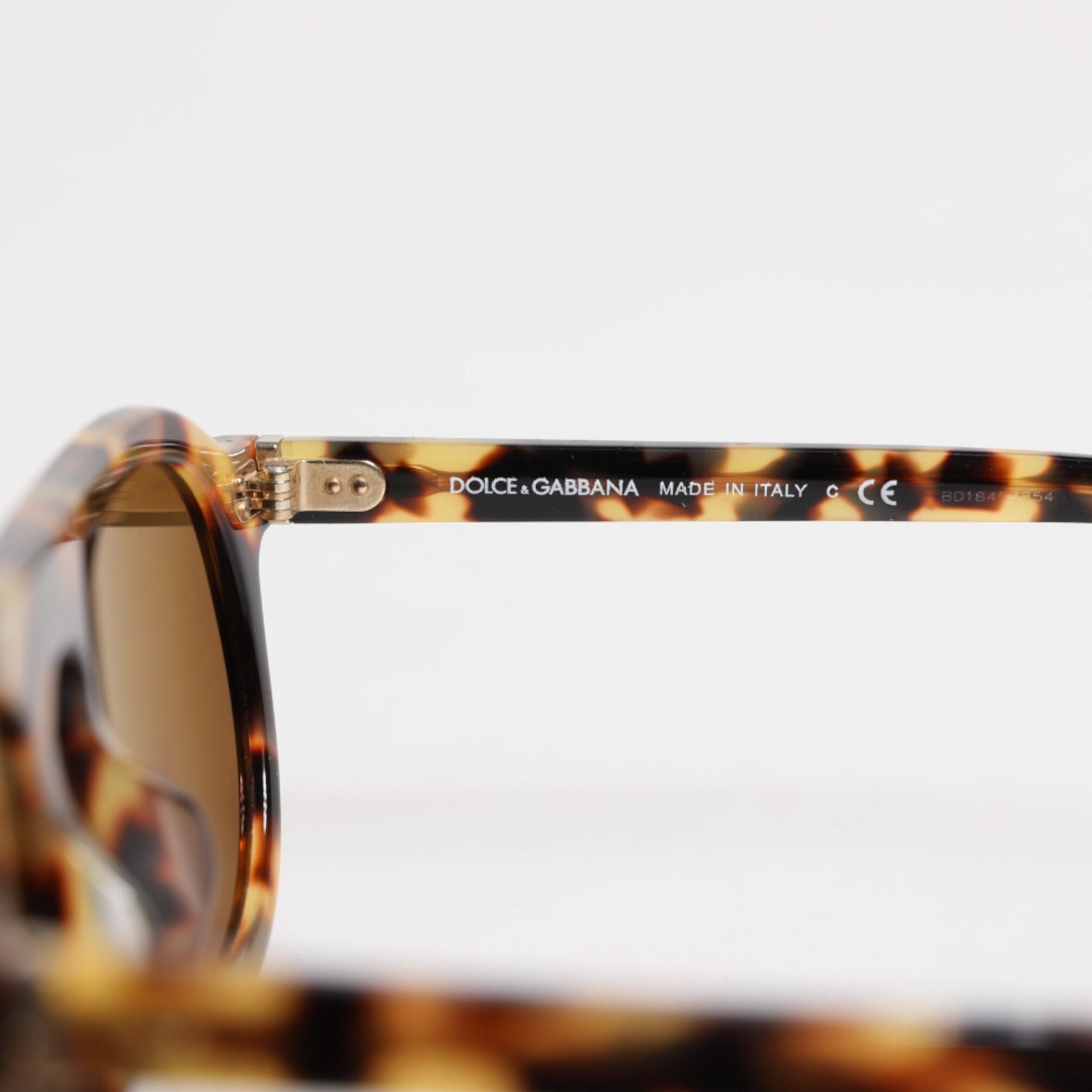 Dolce & Gabbana Brown Acetate Round Leopard Print Eyewear Sunglasses