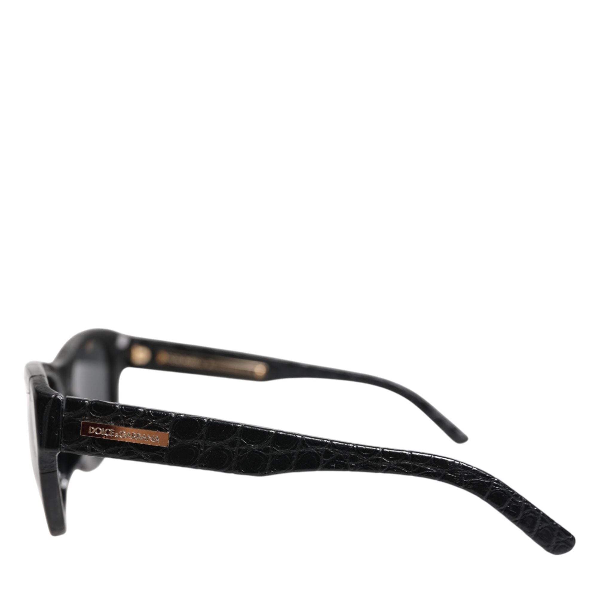 Dolce & Gabbana Black Leather Frame DG4177 Tinted Lens Sunglasses