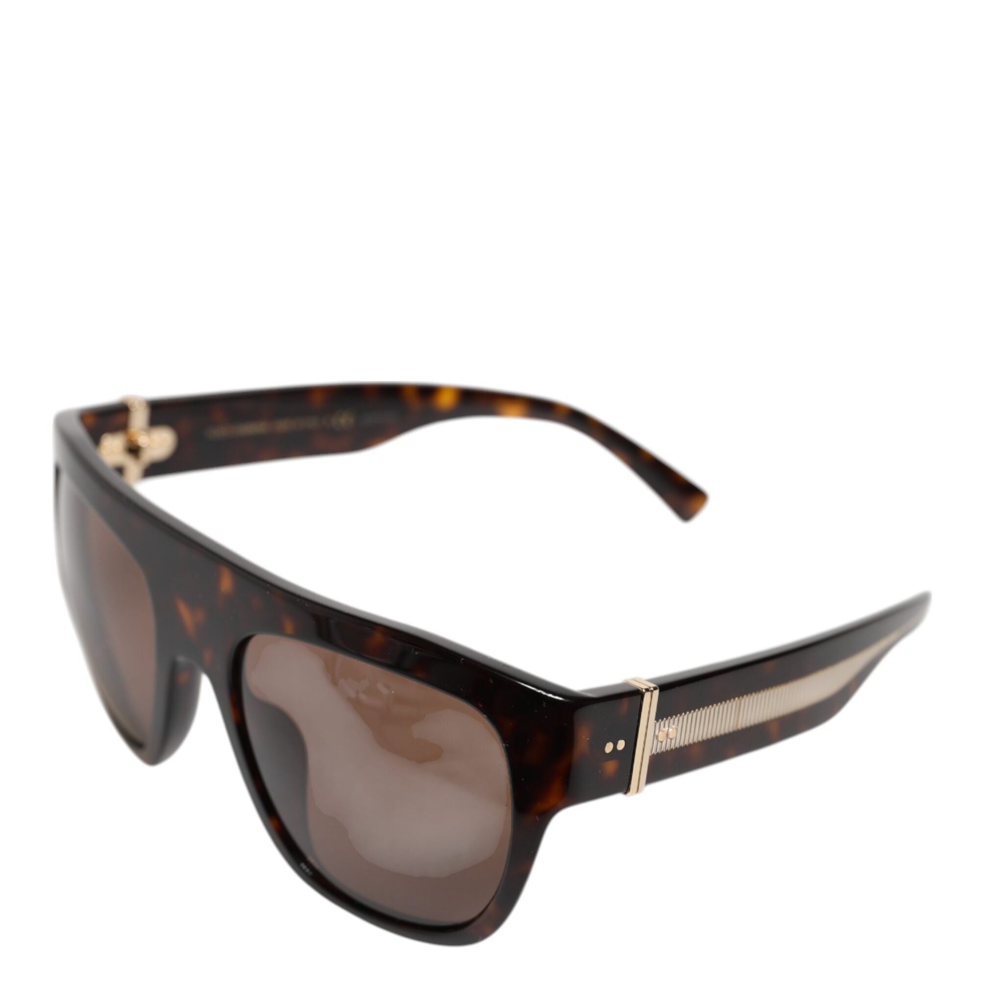 Dolce & Gabbana Dark Brown Havana DG4398F Square Frame Eyewear Sunglasses