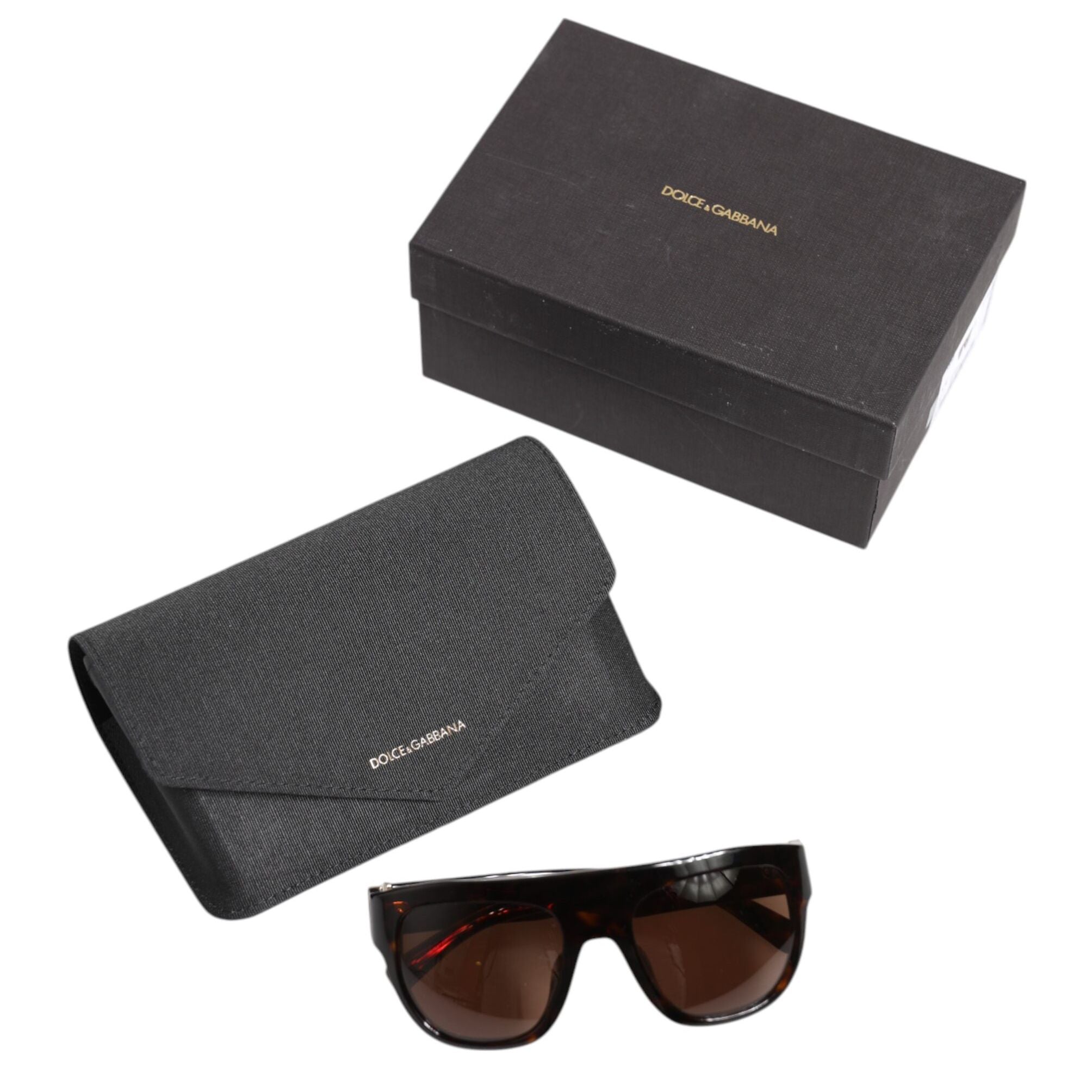 Dolce & Gabbana Dark Brown Havana DG4398F Square Frame Eyewear Sunglasses