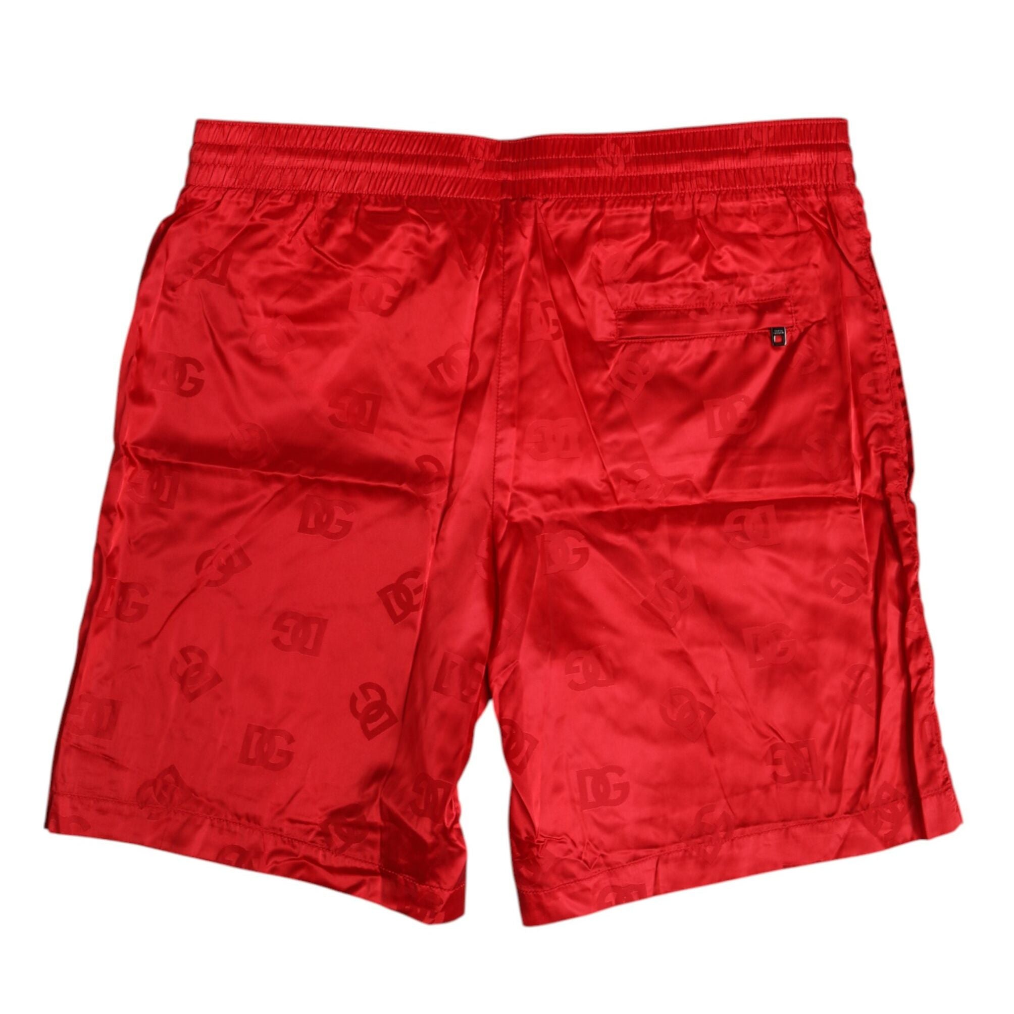 Dolce & Gabbana Red Nylon Drawstring Beachwear Shorts Swimwear