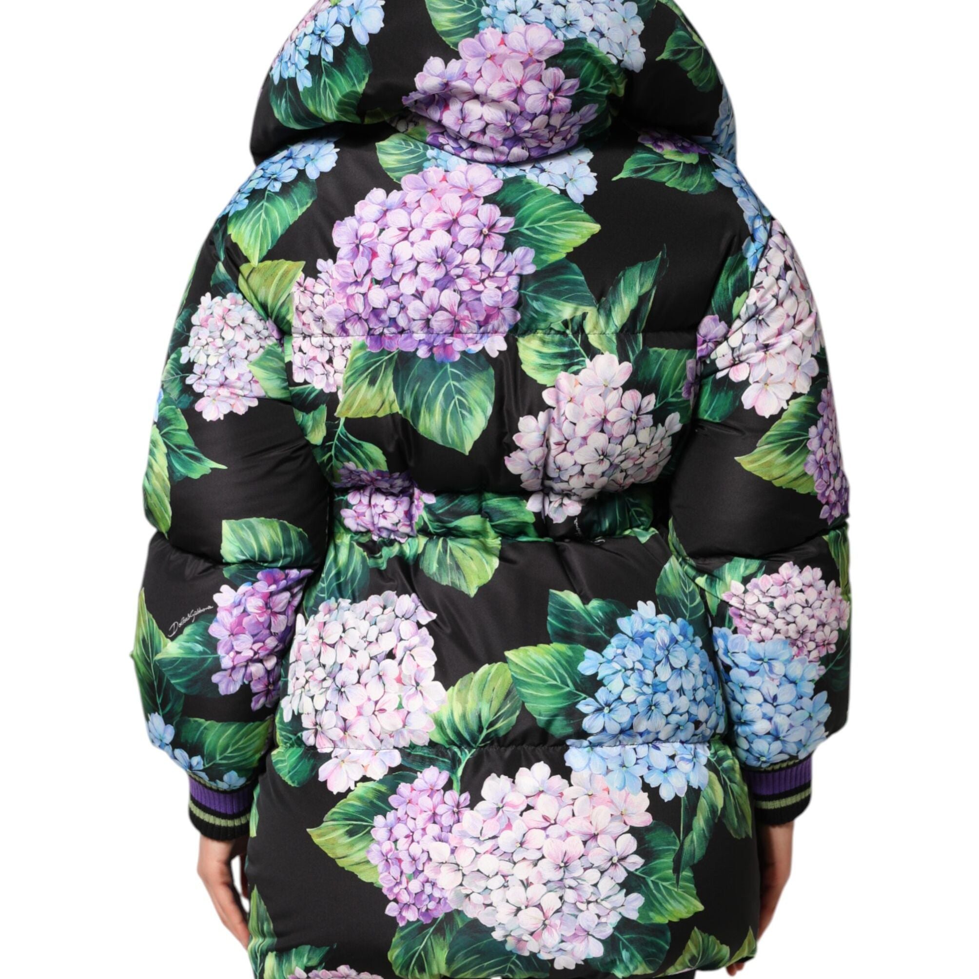 Dolce & Gabbana Multicolor Floral Print Puffer Quilted Jacket