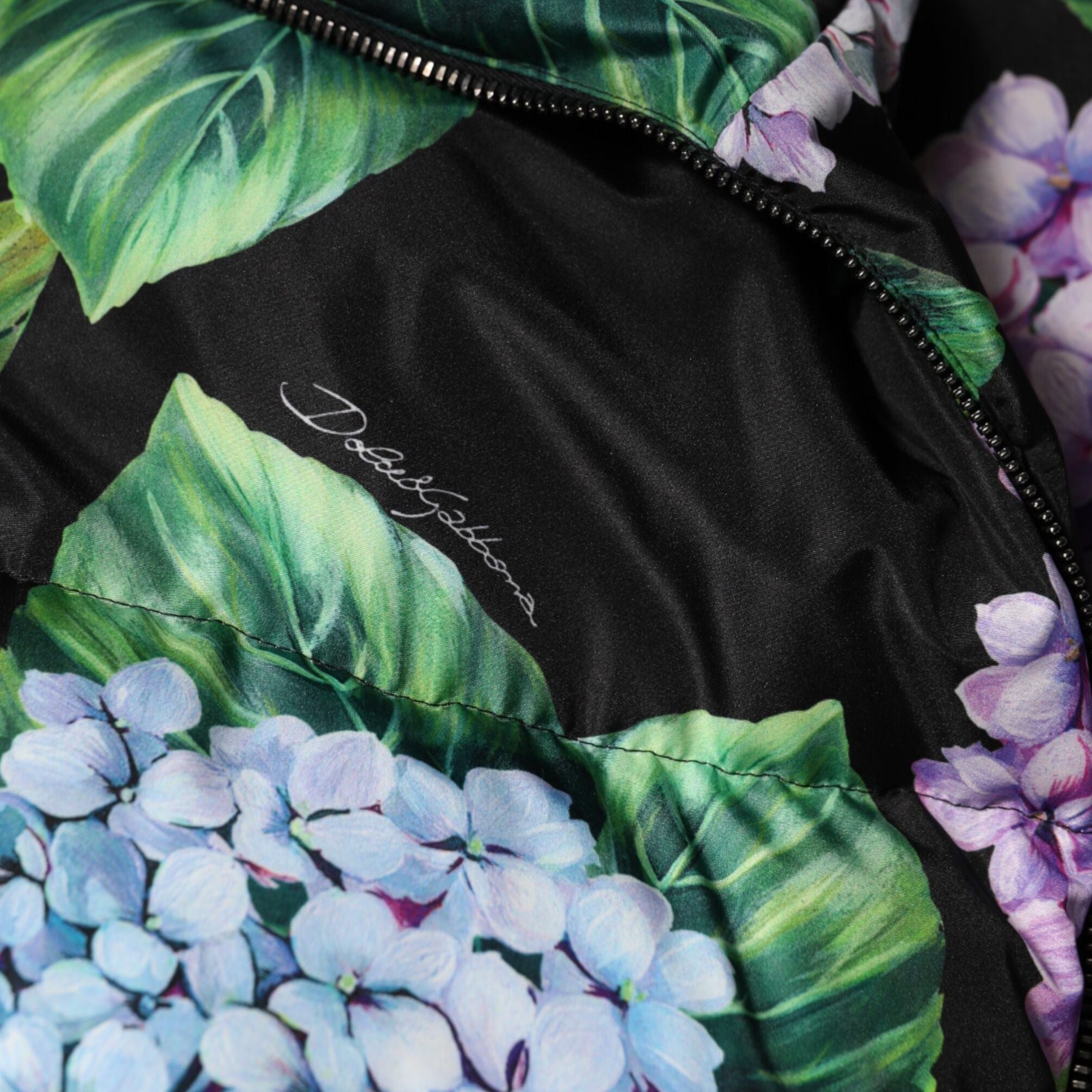 Dolce & Gabbana Multicolor Floral Print Puffer Quilted Jacket