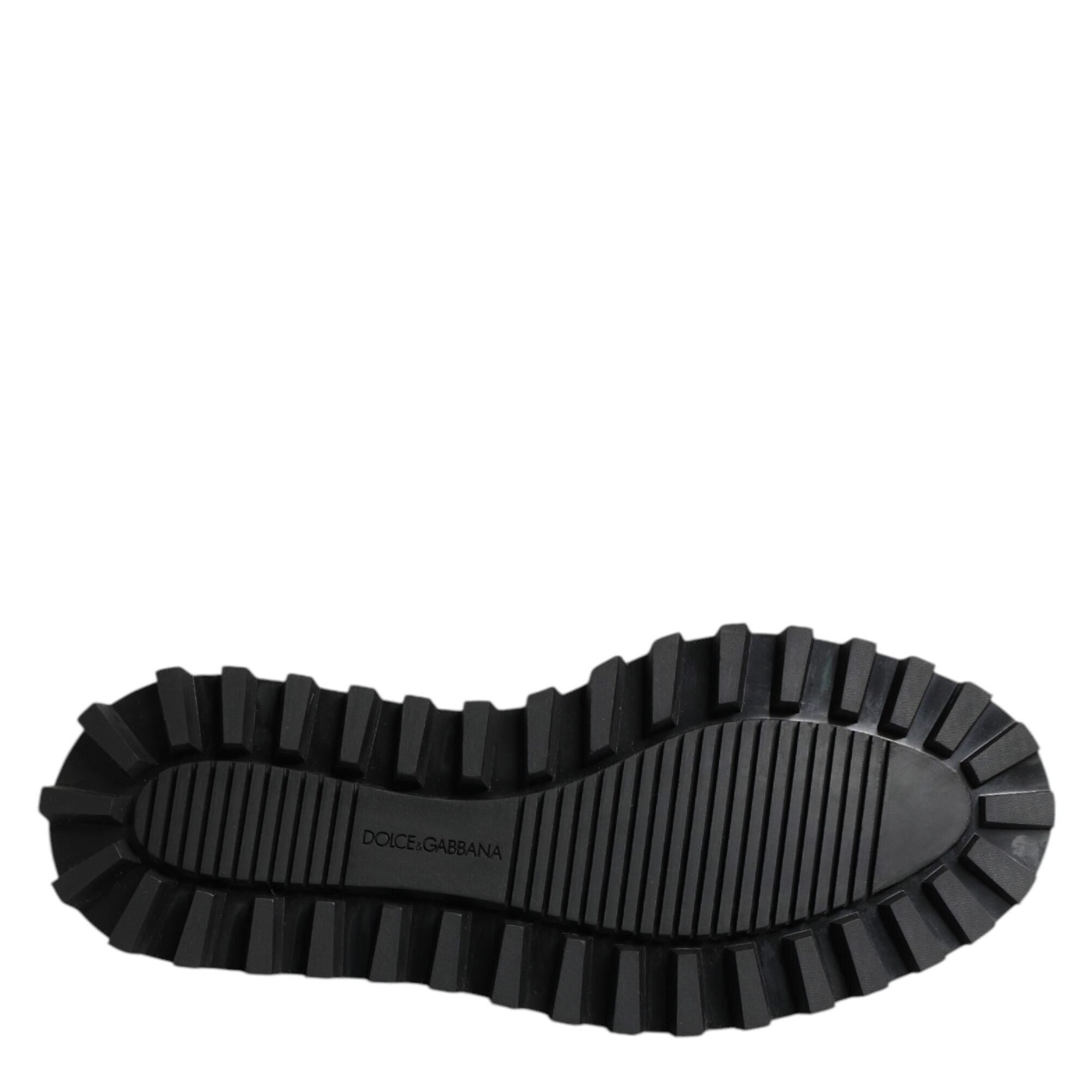 Dolce & Gabbana Black Leather Lace Up Trekking Dress Shoes