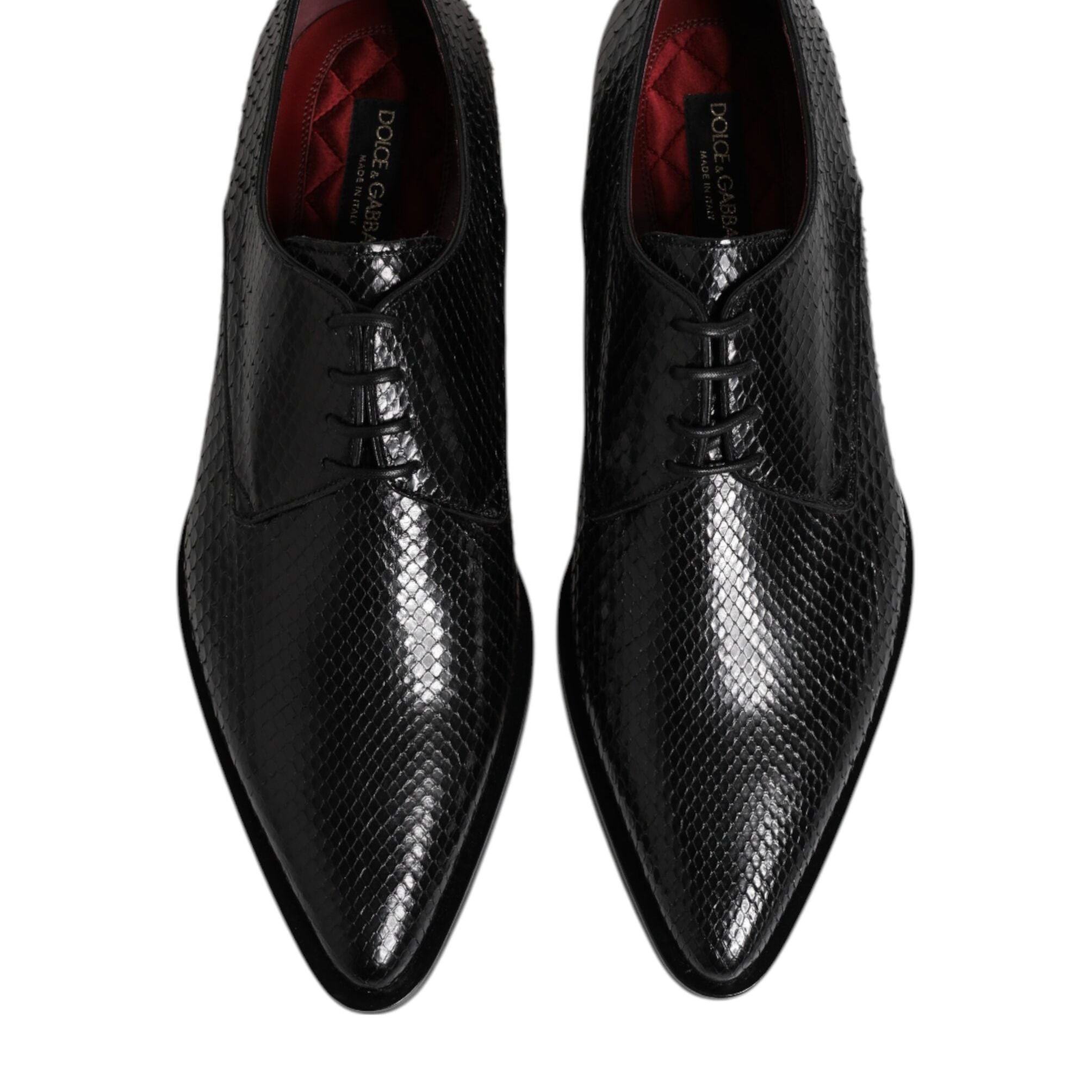 Dolce & Gabbana Black Leather Lace Up Dress Men Derby Shoes