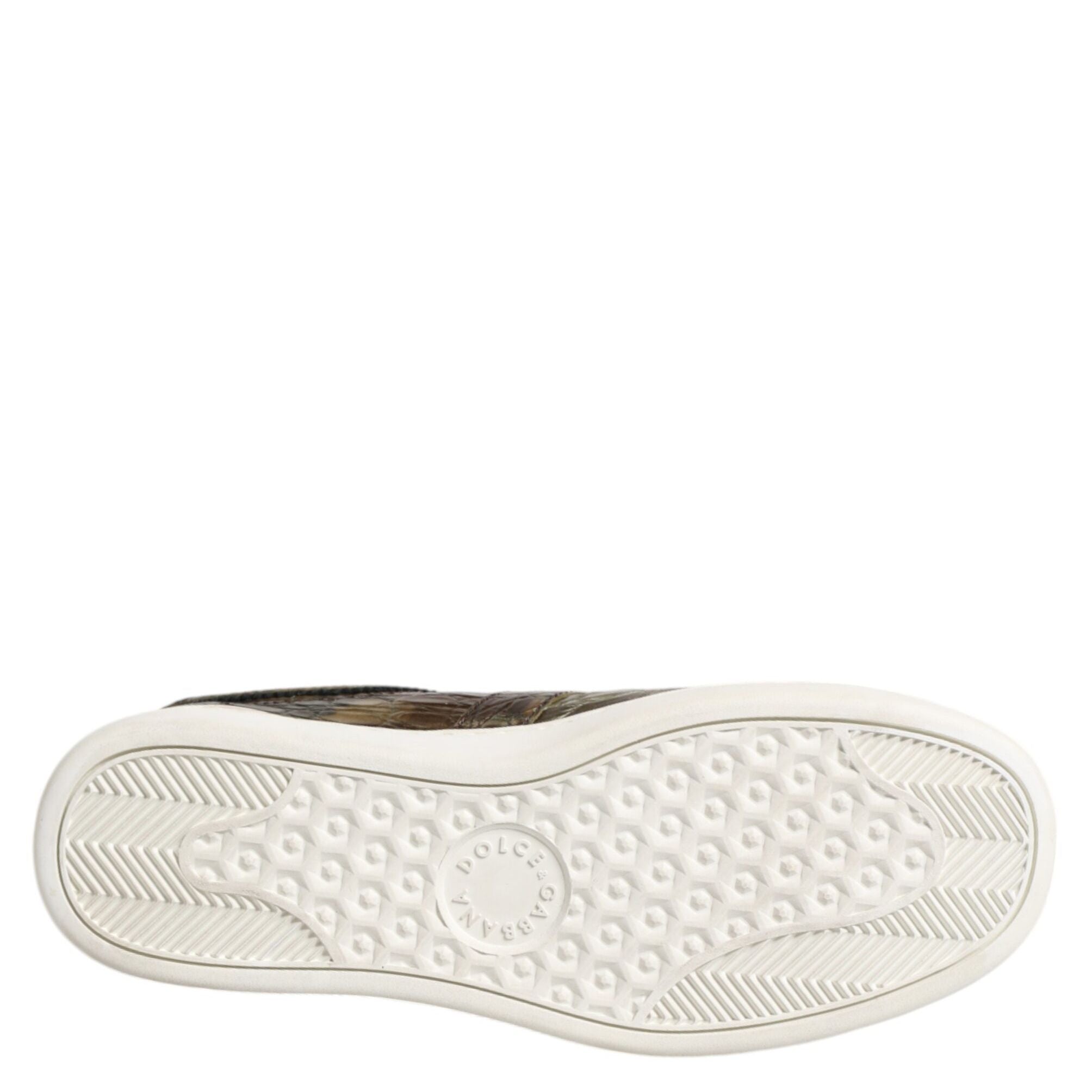 Dolce & Gabbana Brown Exotic Leather Low Top Sneakers Shoes