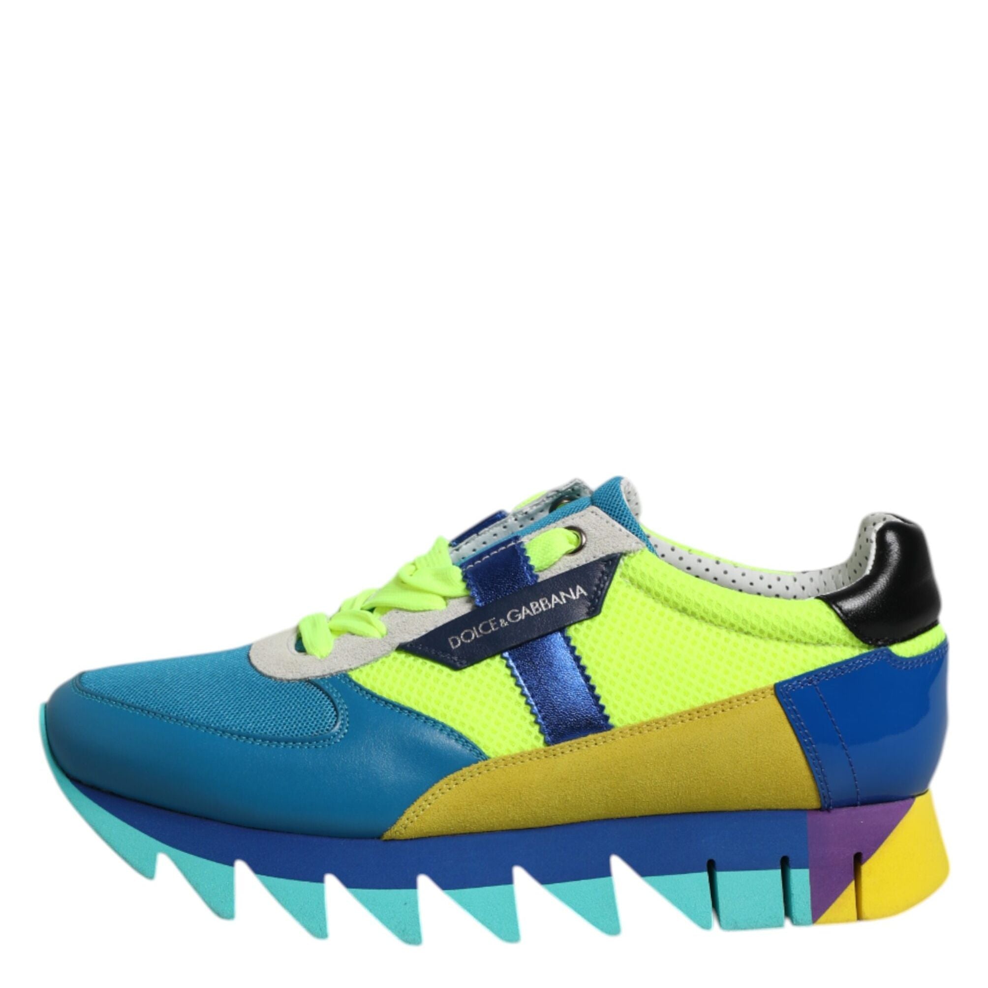 Dolce & Gabbana Multicolor Leather Low Top Men Sneakers Shoes