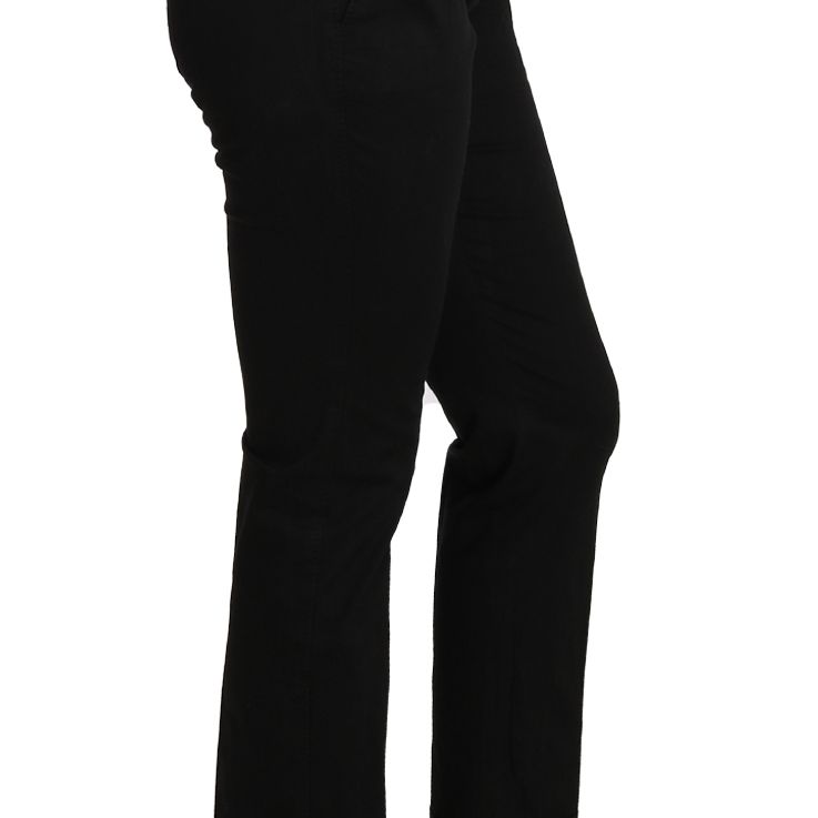 Dolce & Gabbana Black Dress Cropped Straight Straight Pants