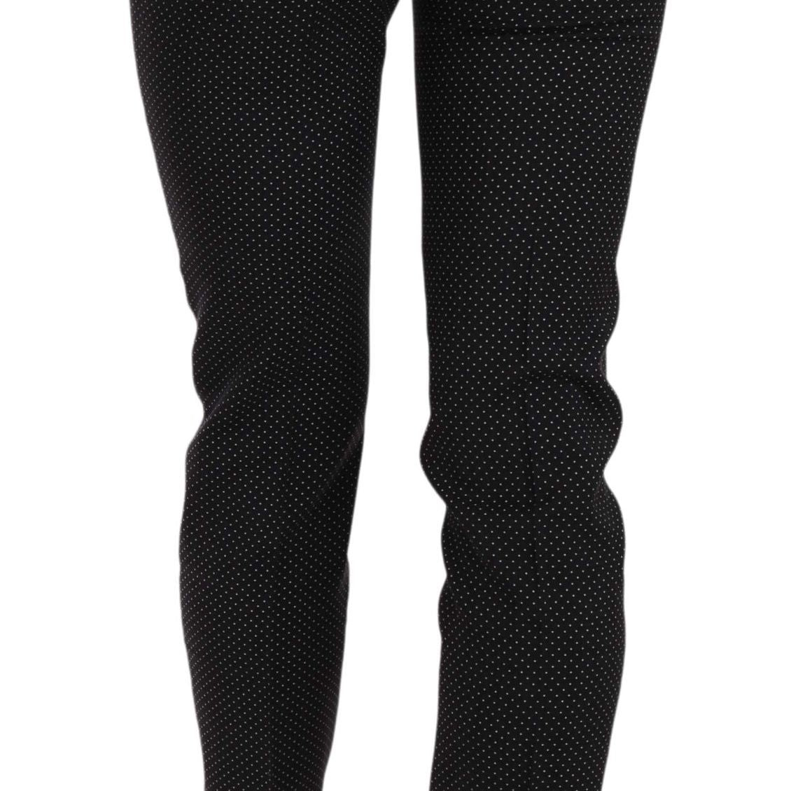 Dolce & Gabbana Polka Dot Slim Capri Trousers Tapered Pants