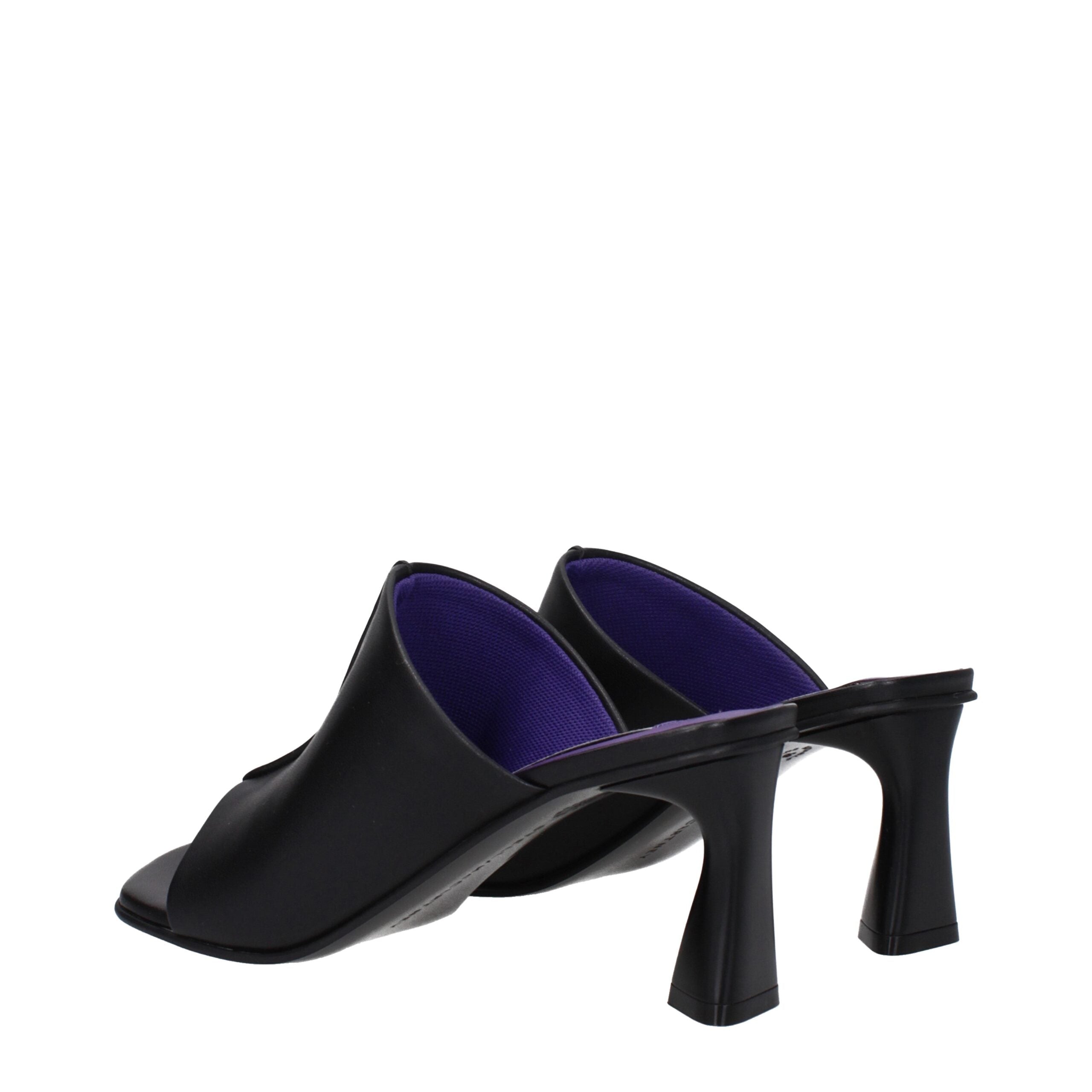 Stella McCartney Black Leather Stiletto Heel Sandals