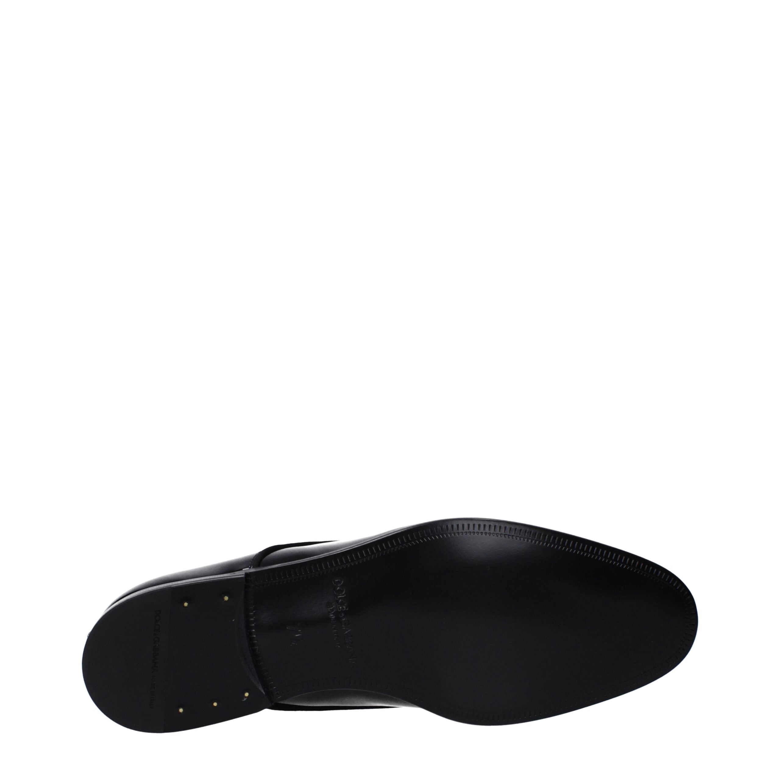 Dolce & Gabbana Black Leather Oxfords And Derbies