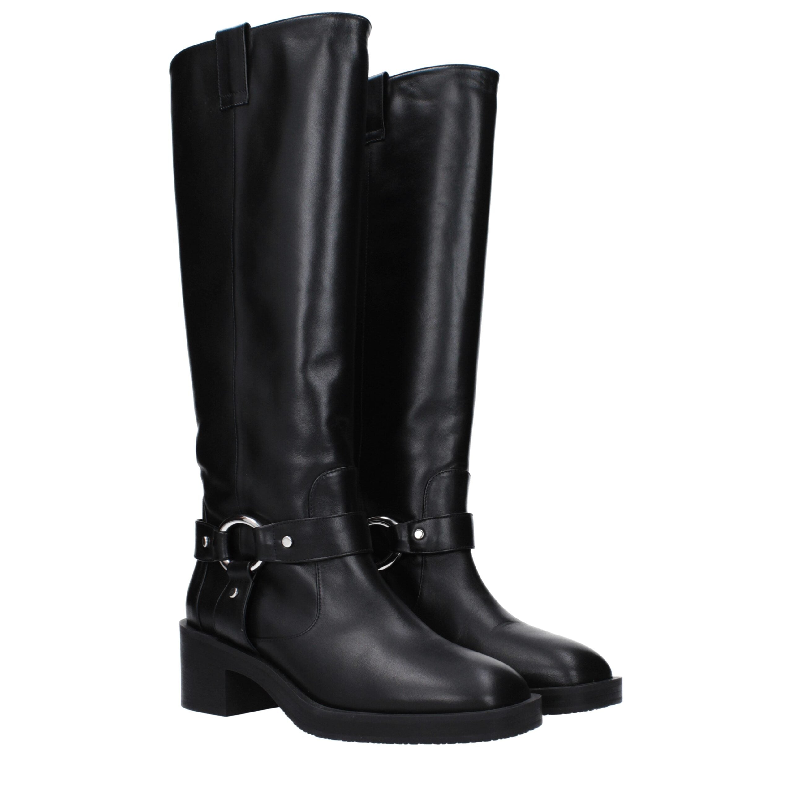 Stuart Weitzman Black Leather Boots