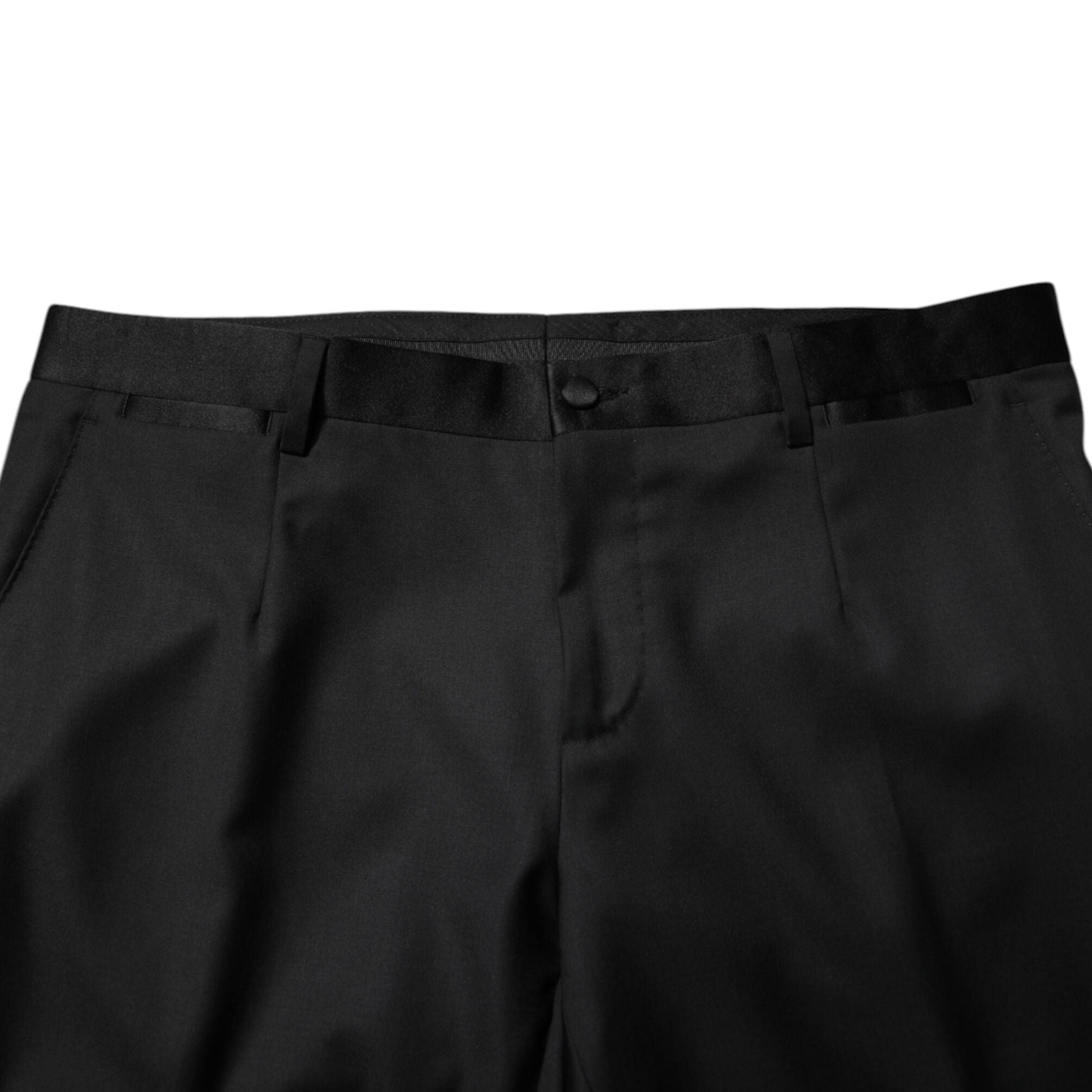Dolce & Gabbana Black Wool Men Single Breasted 2 Piece Suit