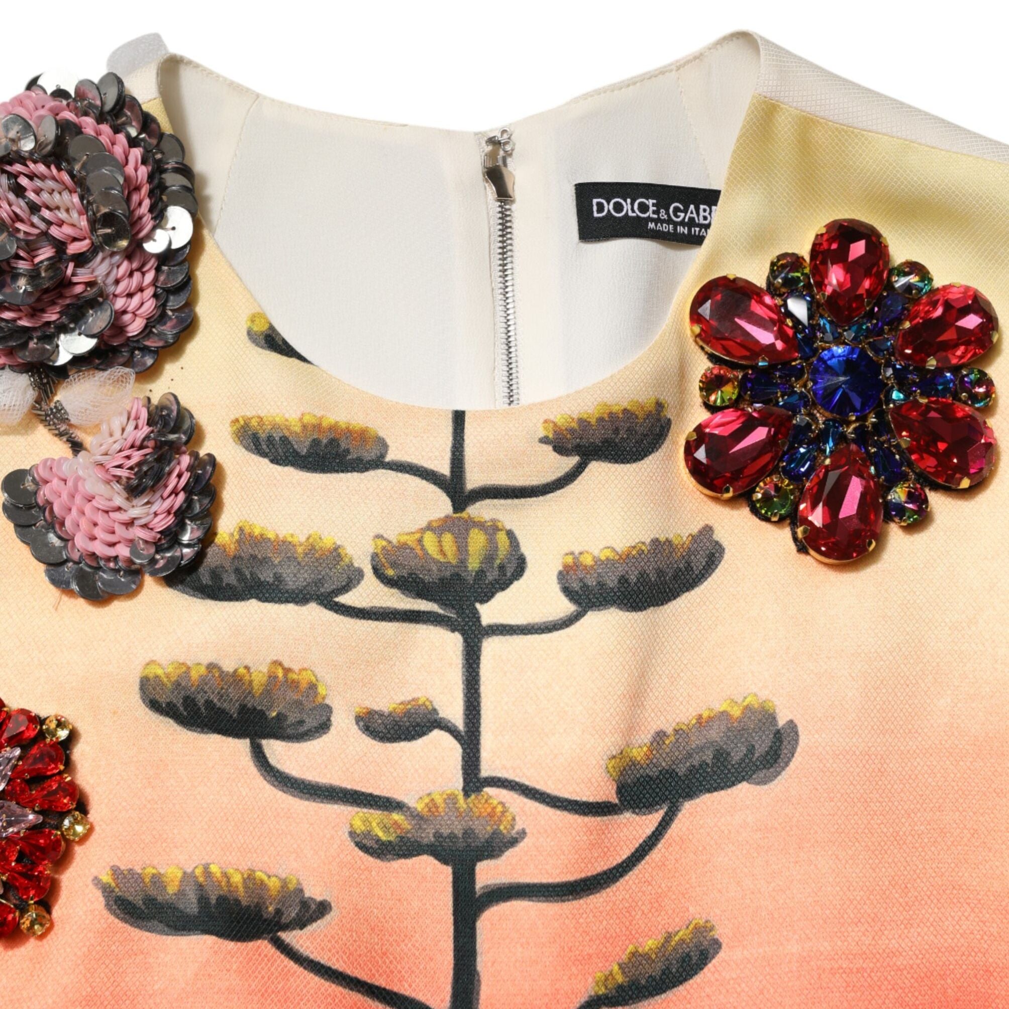 Dolce & Gabbana Multicolor Crystal Embellished A-line Mini Dress