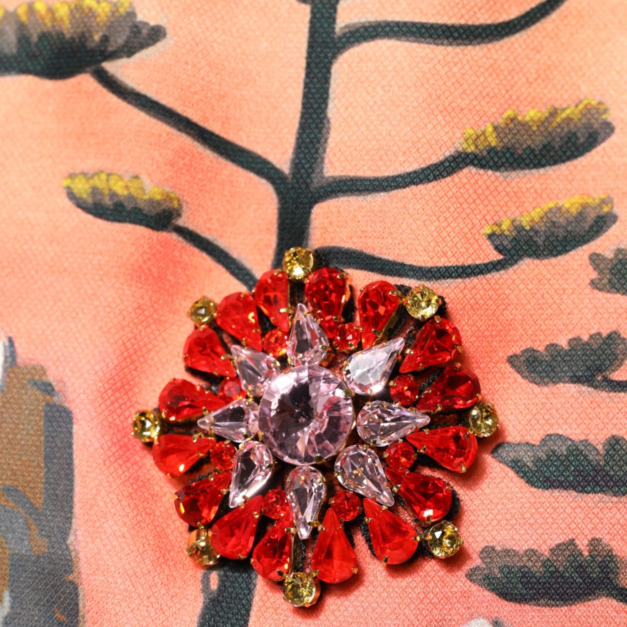 Dolce & Gabbana Multicolor Crystal Embellished A-line Mini Dress