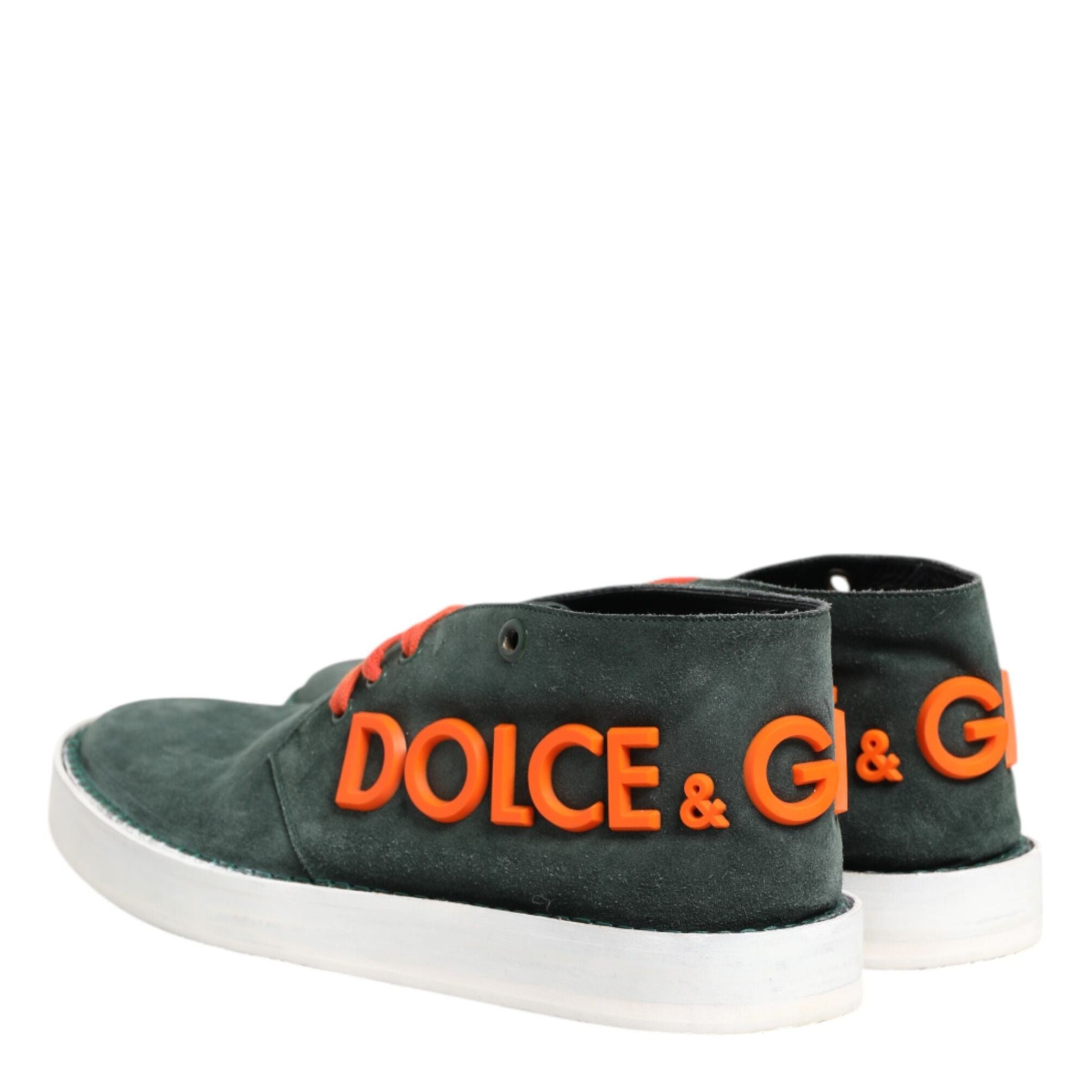 Dolce & Gabbana Green Derby Logo Casual Men Sneakers Shoes