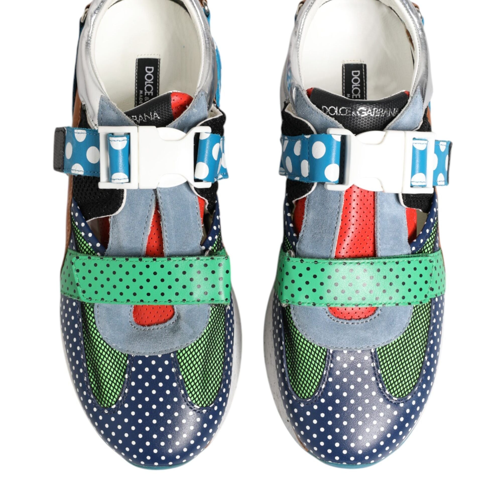 Dolce & Gabbana Multicolor Leather Low Top Sneakers Shoes