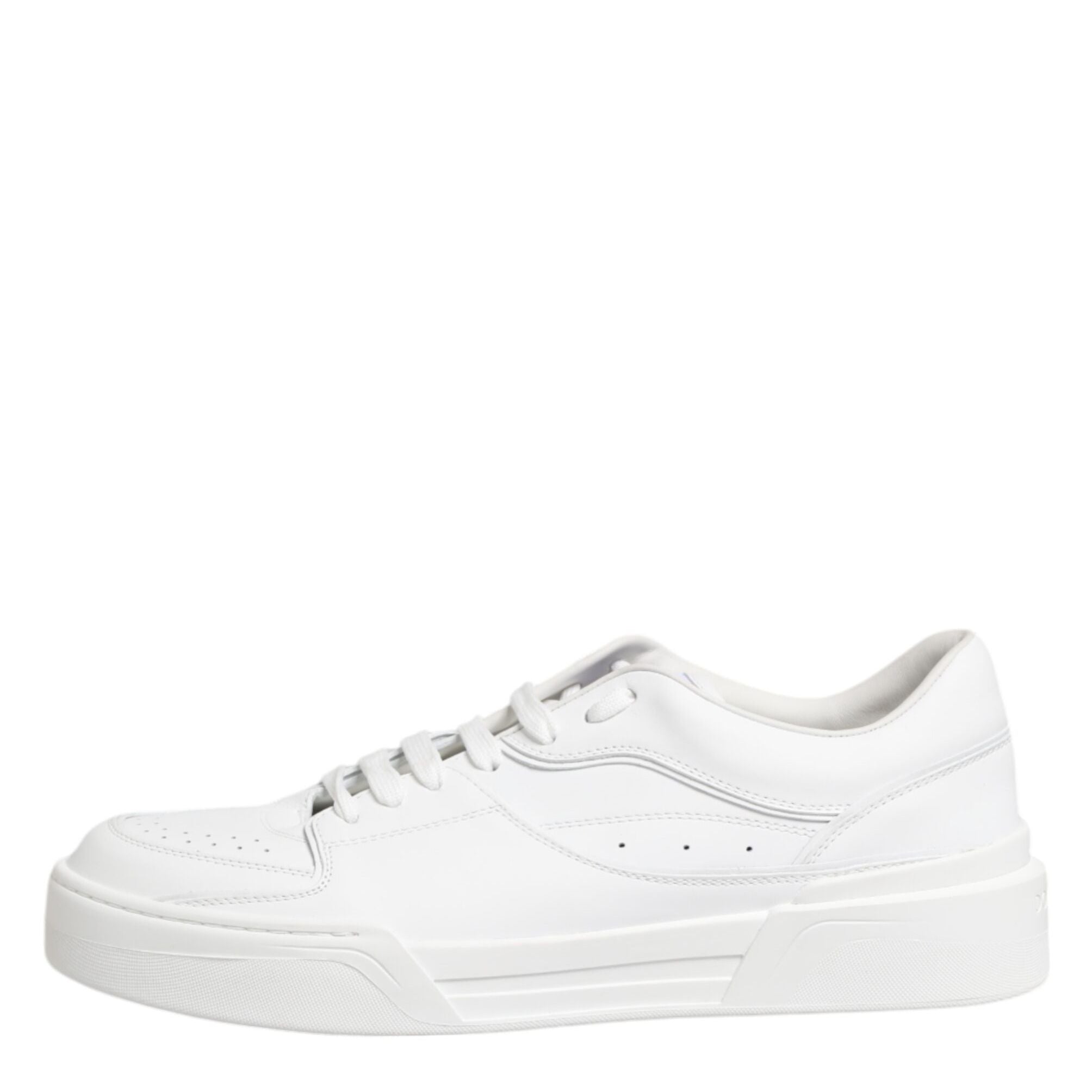 Dolce & Gabbana White Miami Leather Low Top Sneakers Shoes