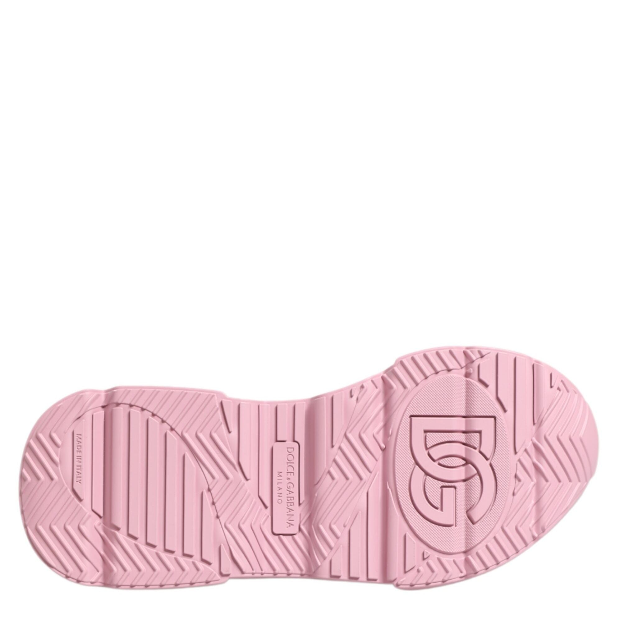 Dolce & Gabbana Pink Leather Daymaster Low Top Sneakers Shoes
