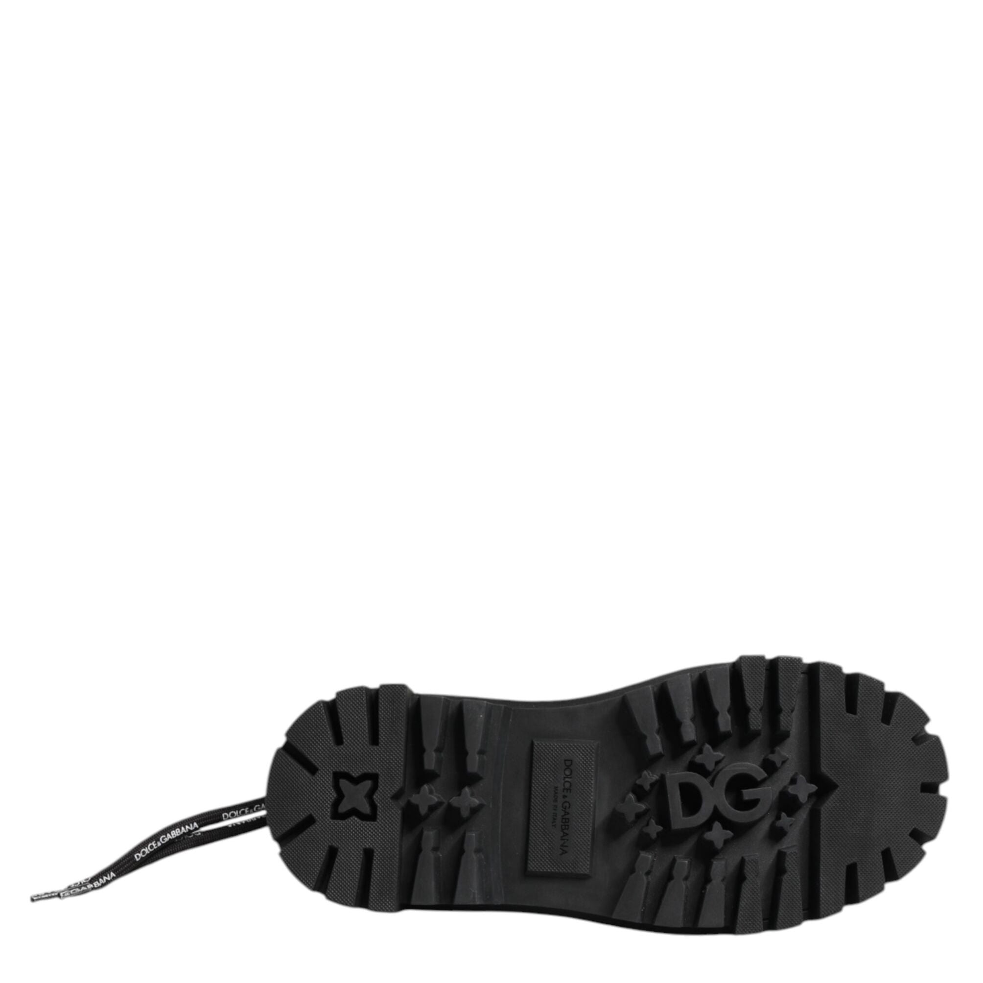 Dolce & Gabbana Black Low Top Lace Up Trekking Sneakers Shoes