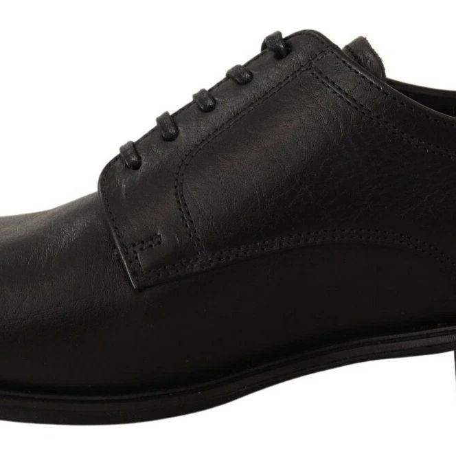 Dolce & Gabbana Black Lace Up Leather Men Formal Derby Shoes