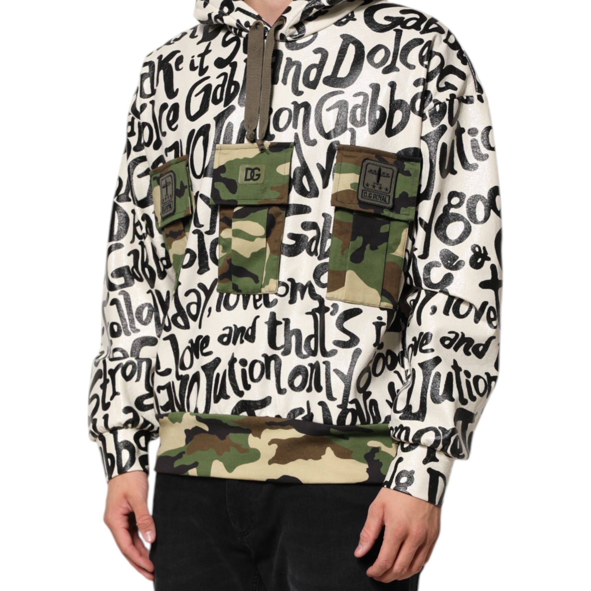 Dolce & Gabbana Multicolor Hooded DGMania Sweatshirt Sweater