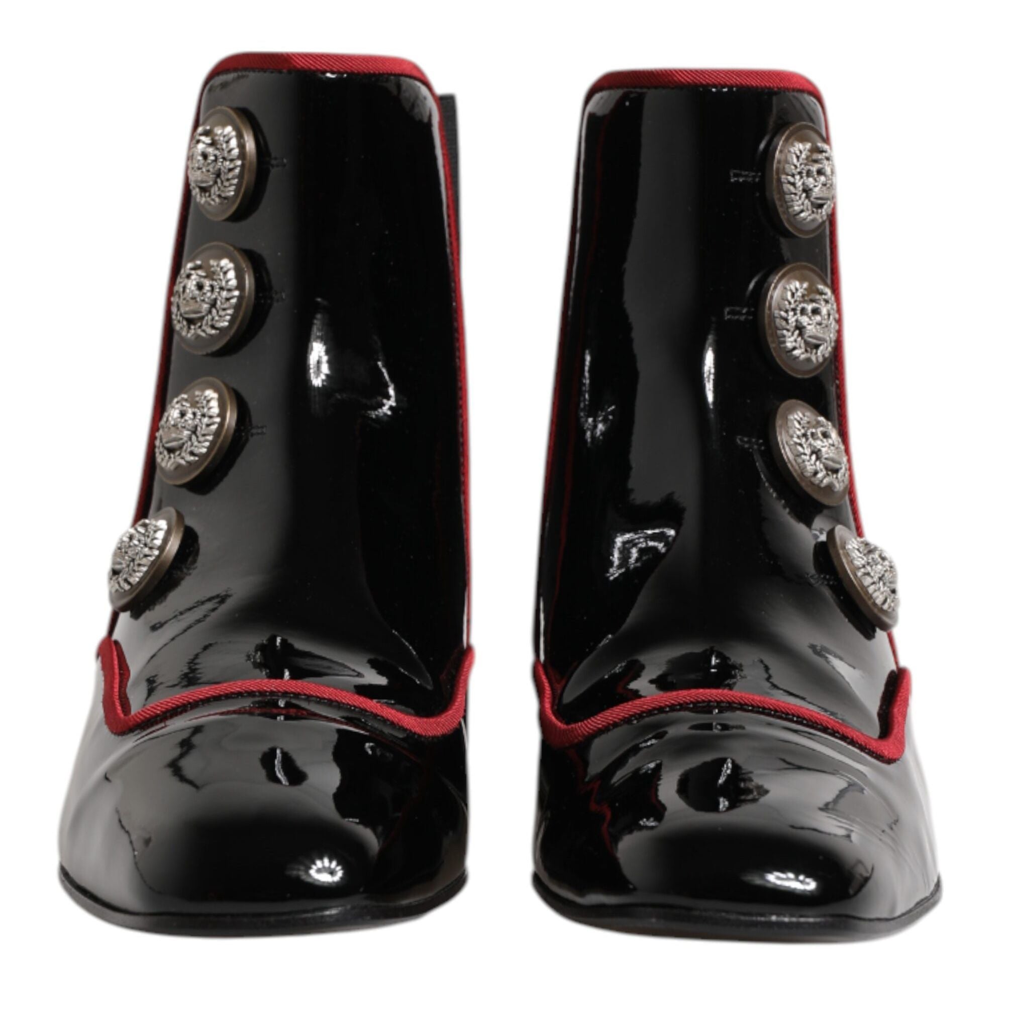 Dolce & Gabbana Black Jackie Buttoned Chelsea Boots Shoes