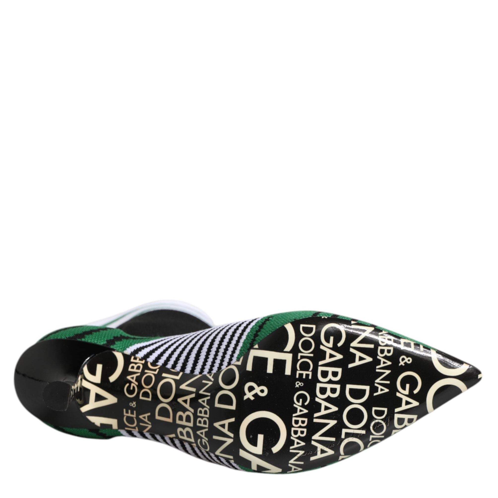 Dolce & Gabbana Green Stretch Sock Style Ankle Boots Shoes