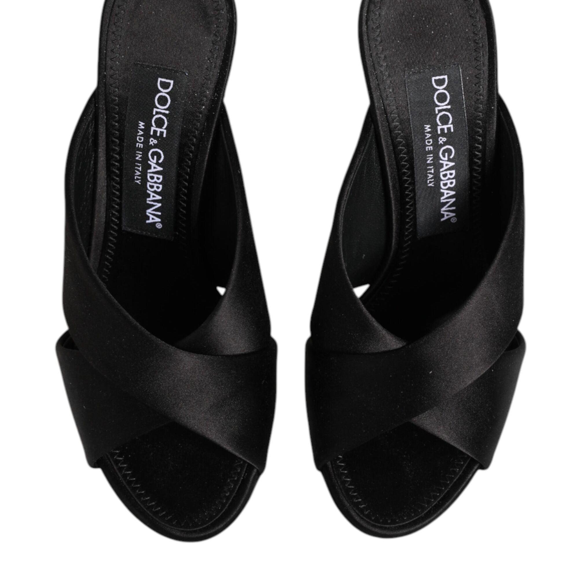 Dolce & Gabbana Black Keira Baroque High Heel Sandals Shoes