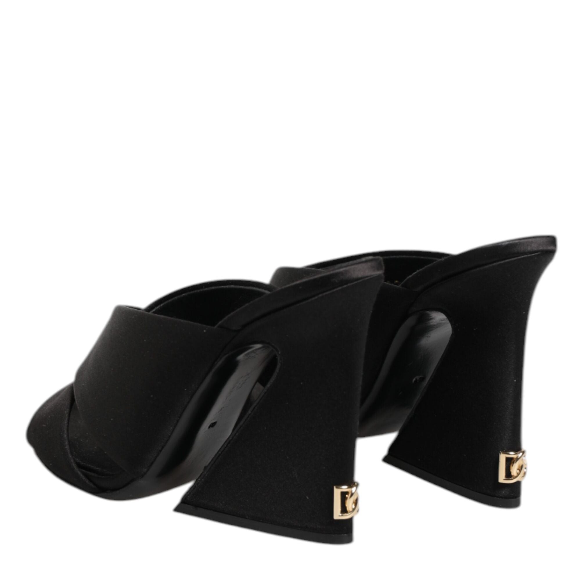 Dolce & Gabbana Black Keira Baroque High Heel Sandals Shoes