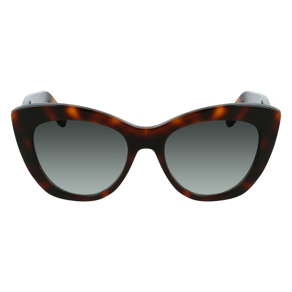 Salvatore Ferragamo Brown Acetate Sunglasses
