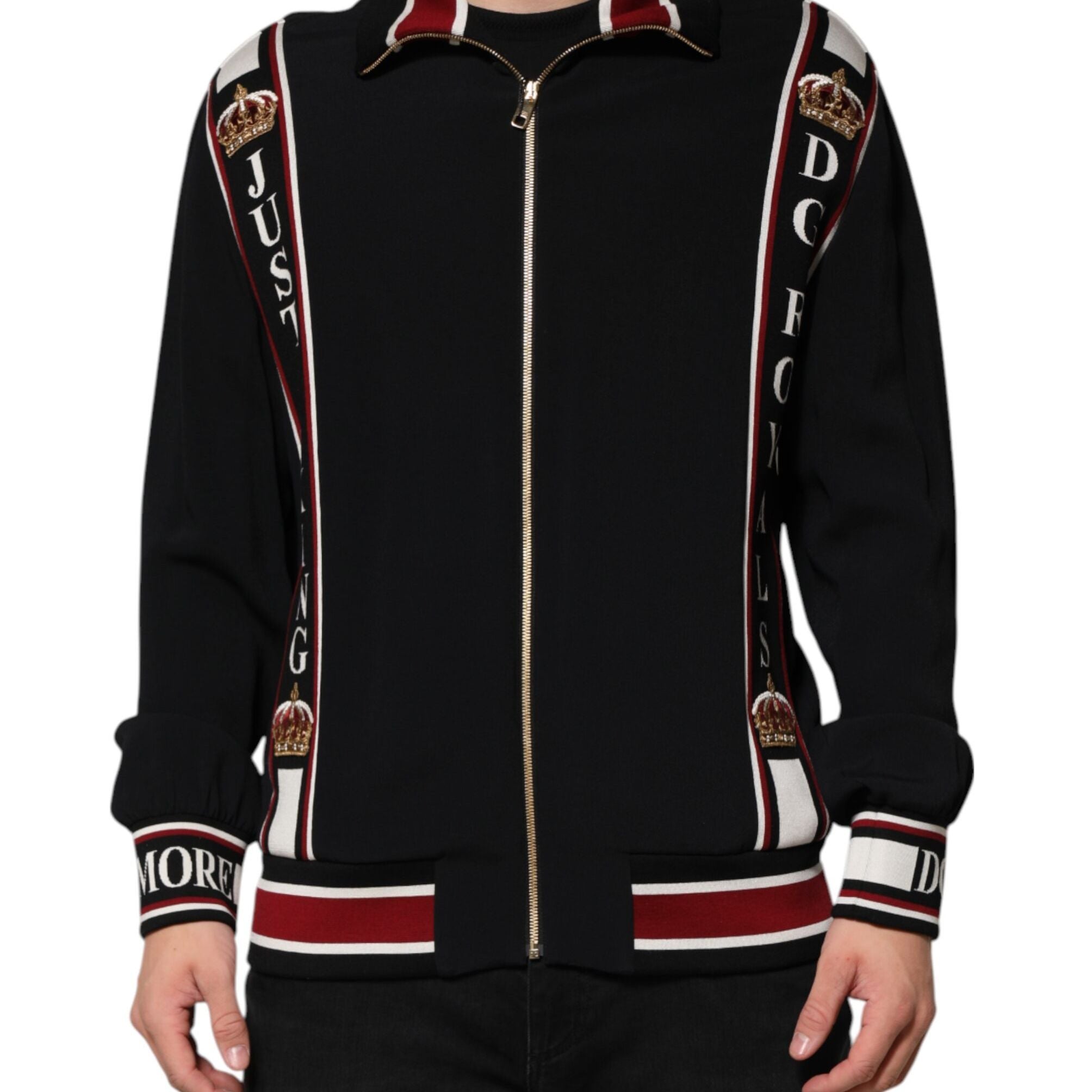Dolce & Gabbana Black DG King Full Zip Sweatshirt  Sweater
