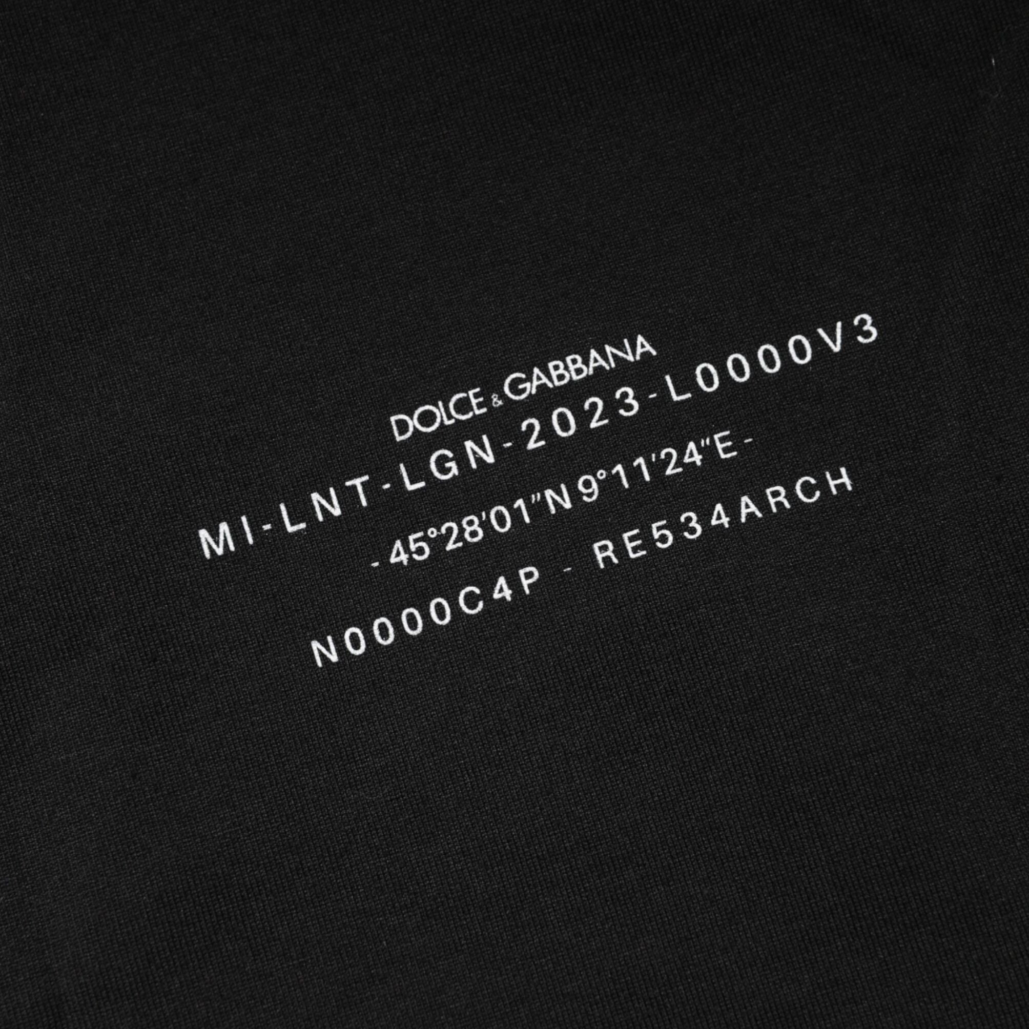 Dolce & Gabbana Black DG Vib3 Print Cotton Crew Neck T-shirt